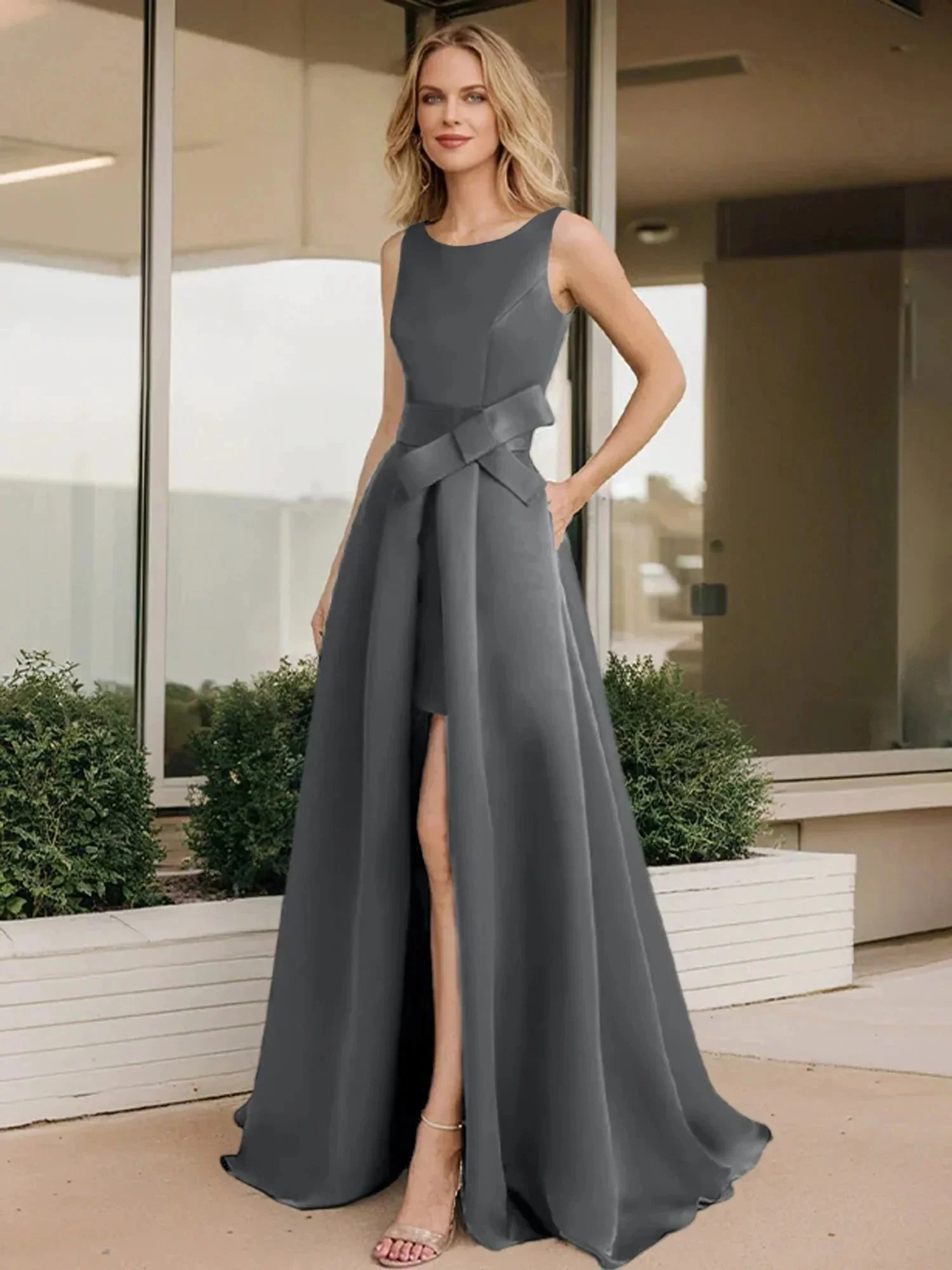 A-Line/Princess Scoop Mother of the Bride Dresses - Image 15