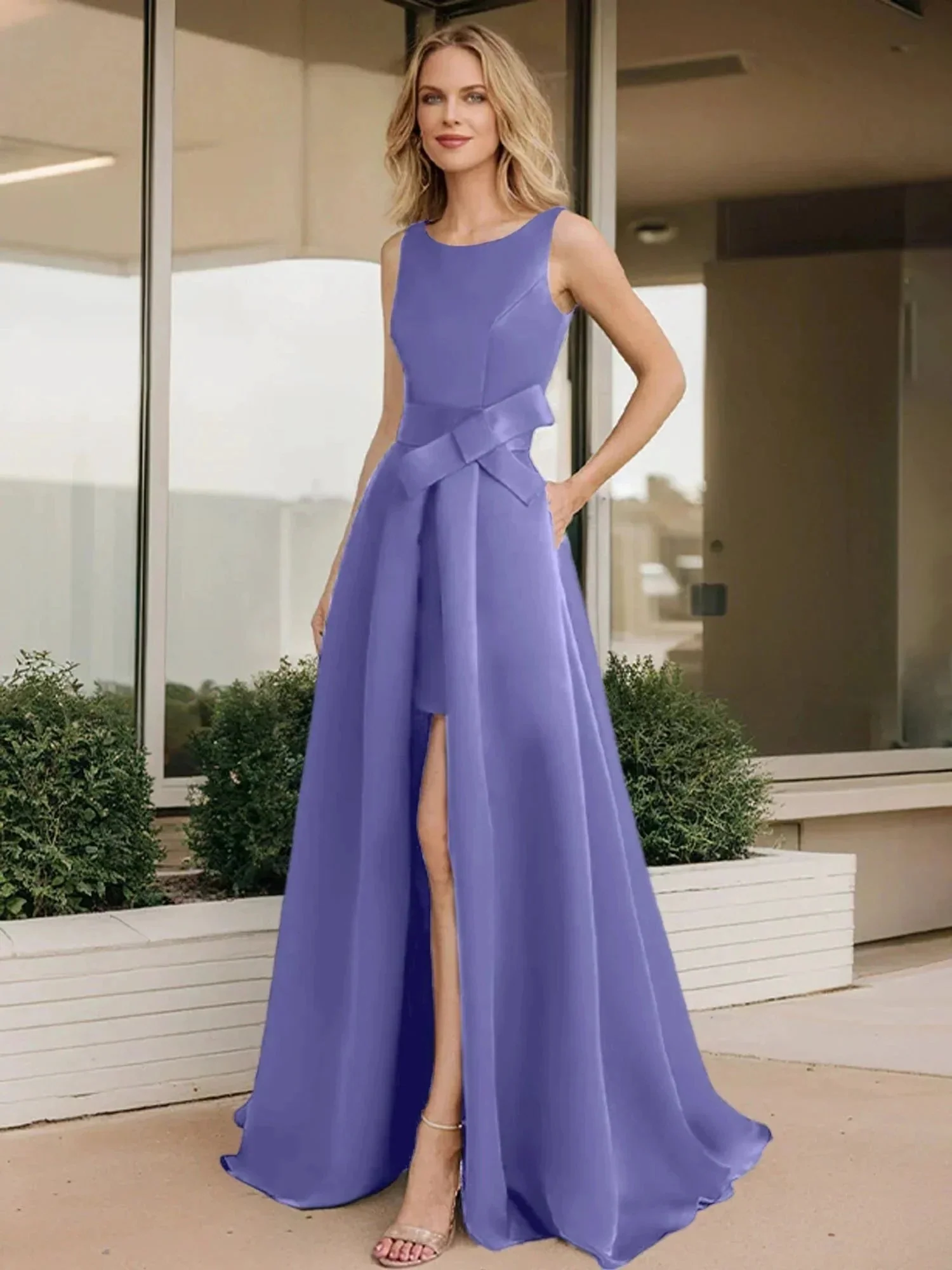 A-Line/Princess Scoop Mother of the Bride Dresses - Image 18