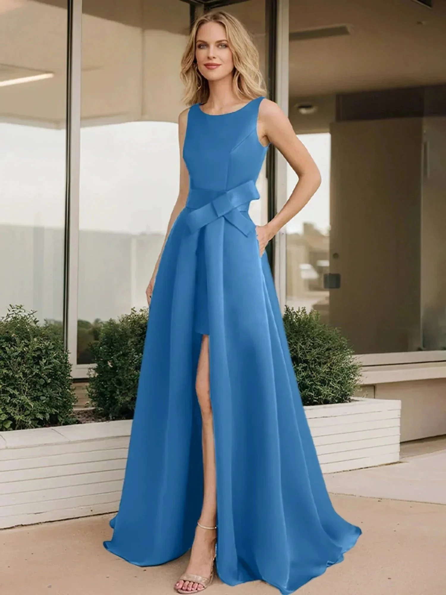 A-Line/Princess Scoop Mother of the Bride Dresses - Image 19