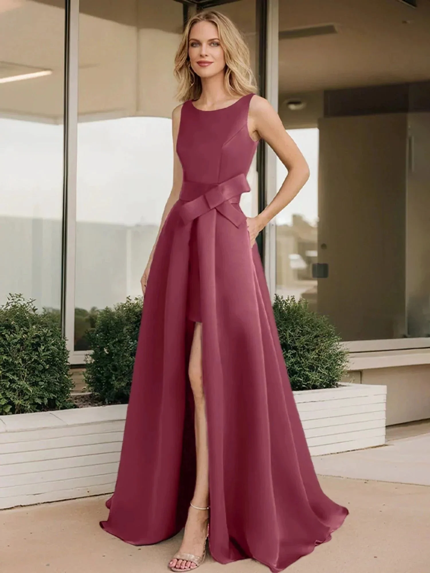 A-Line/Princess Scoop Mother of the Bride Dresses - Image 20