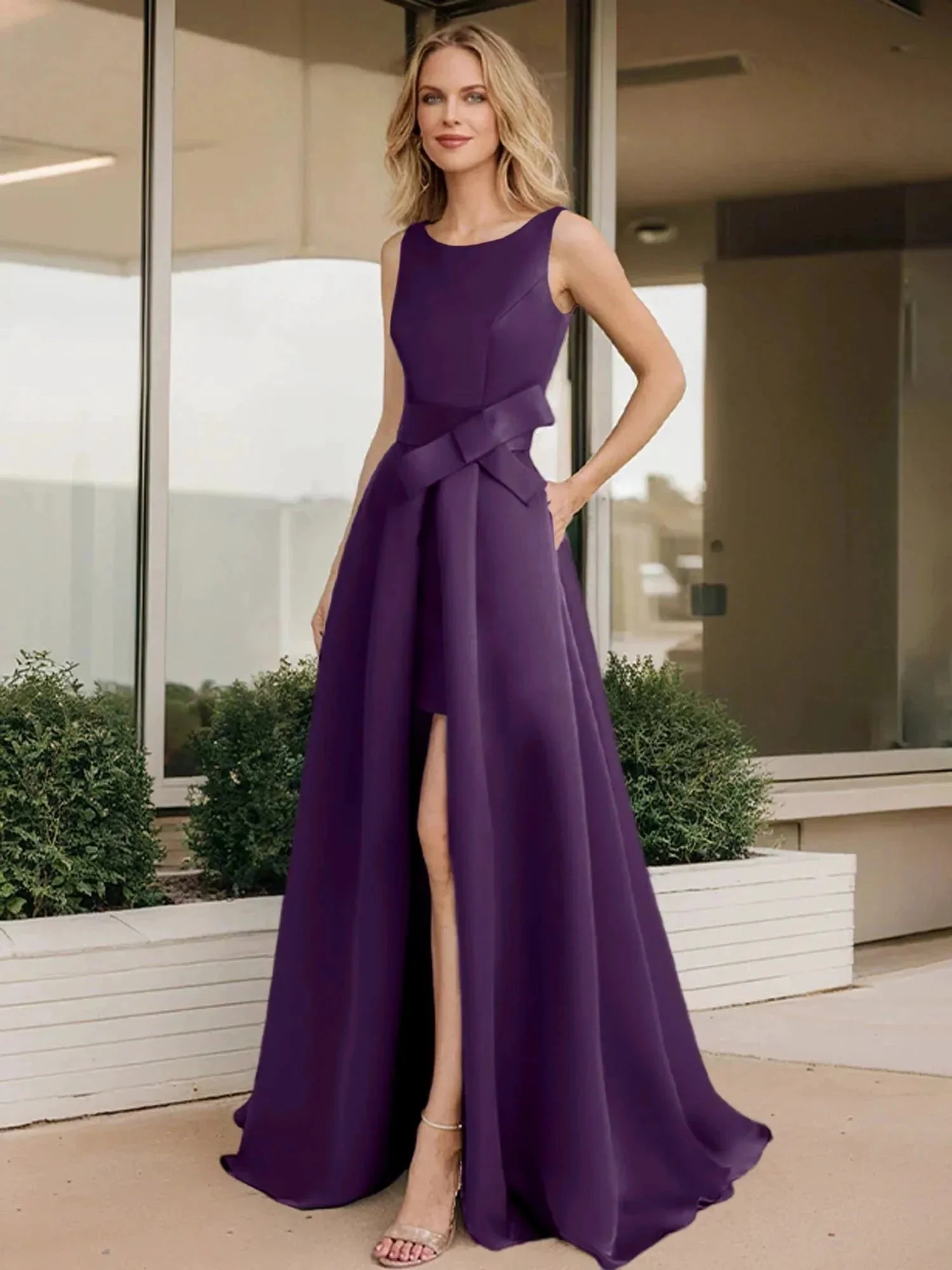 A-Line/Princess Scoop Mother of the Bride Dresses - Image 26