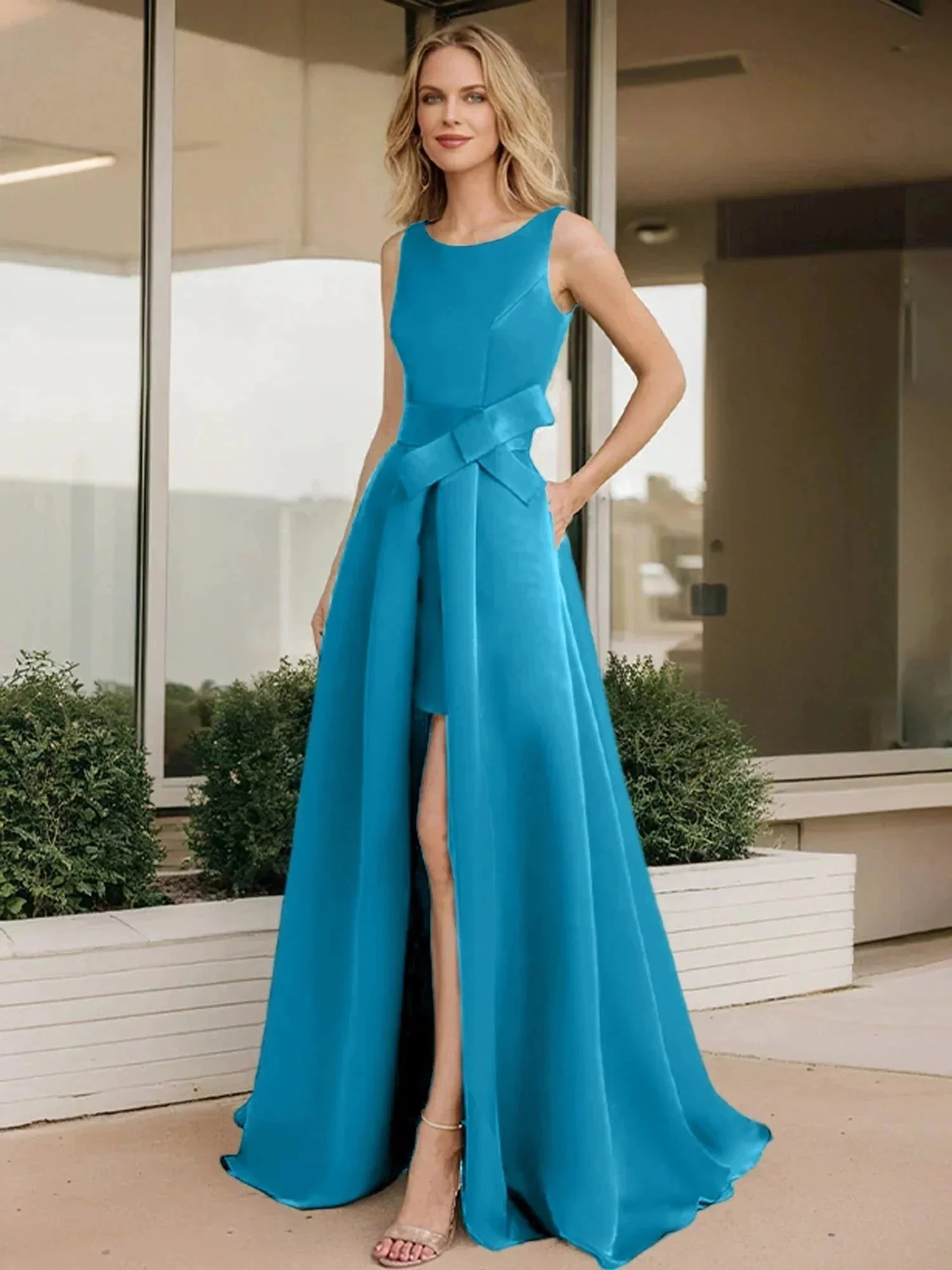 A-Line/Princess Scoop Mother of the Bride Dresses - Image 3