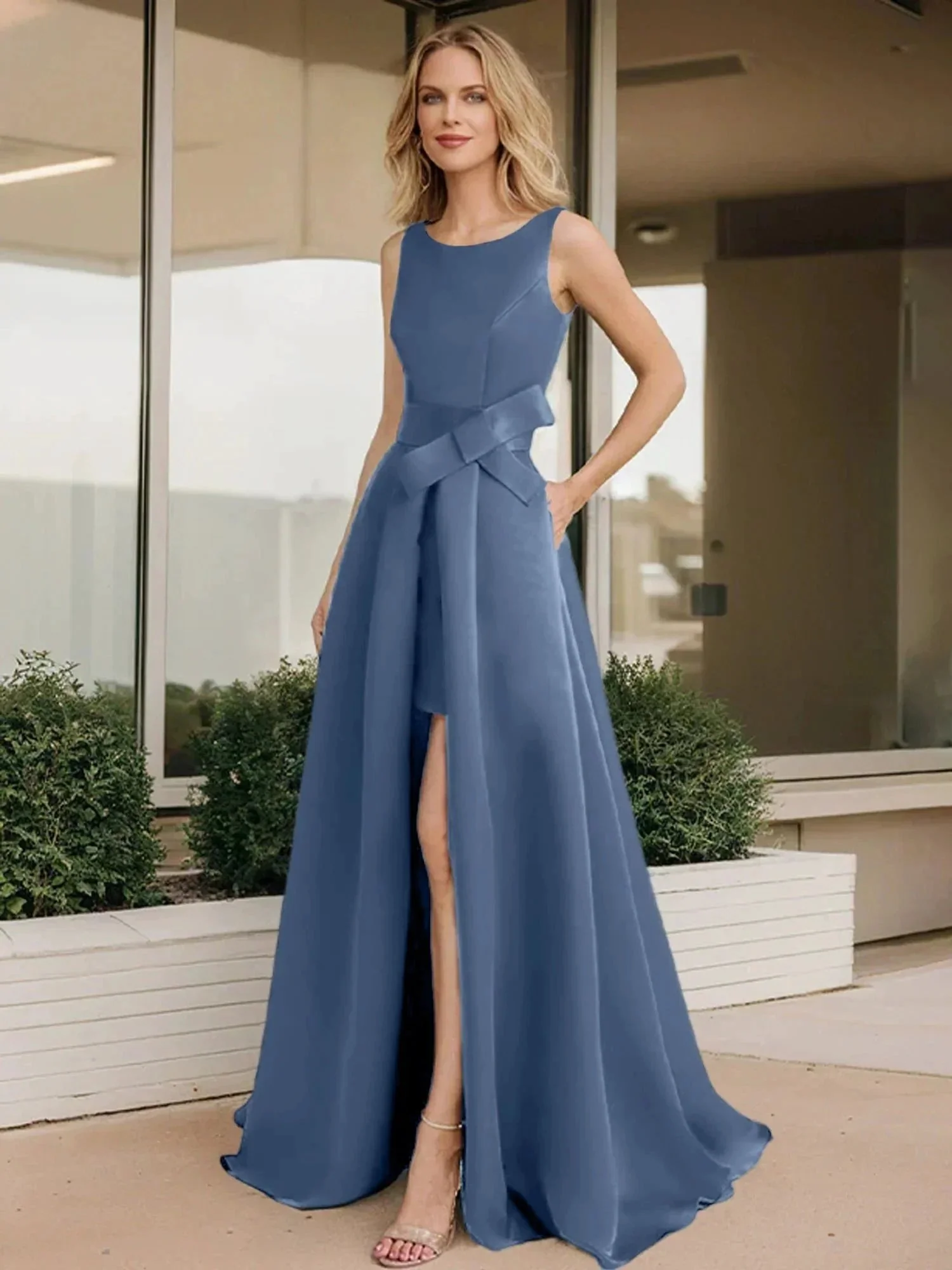 A-Line/Princess Scoop Mother of the Bride Dresses - Image 31