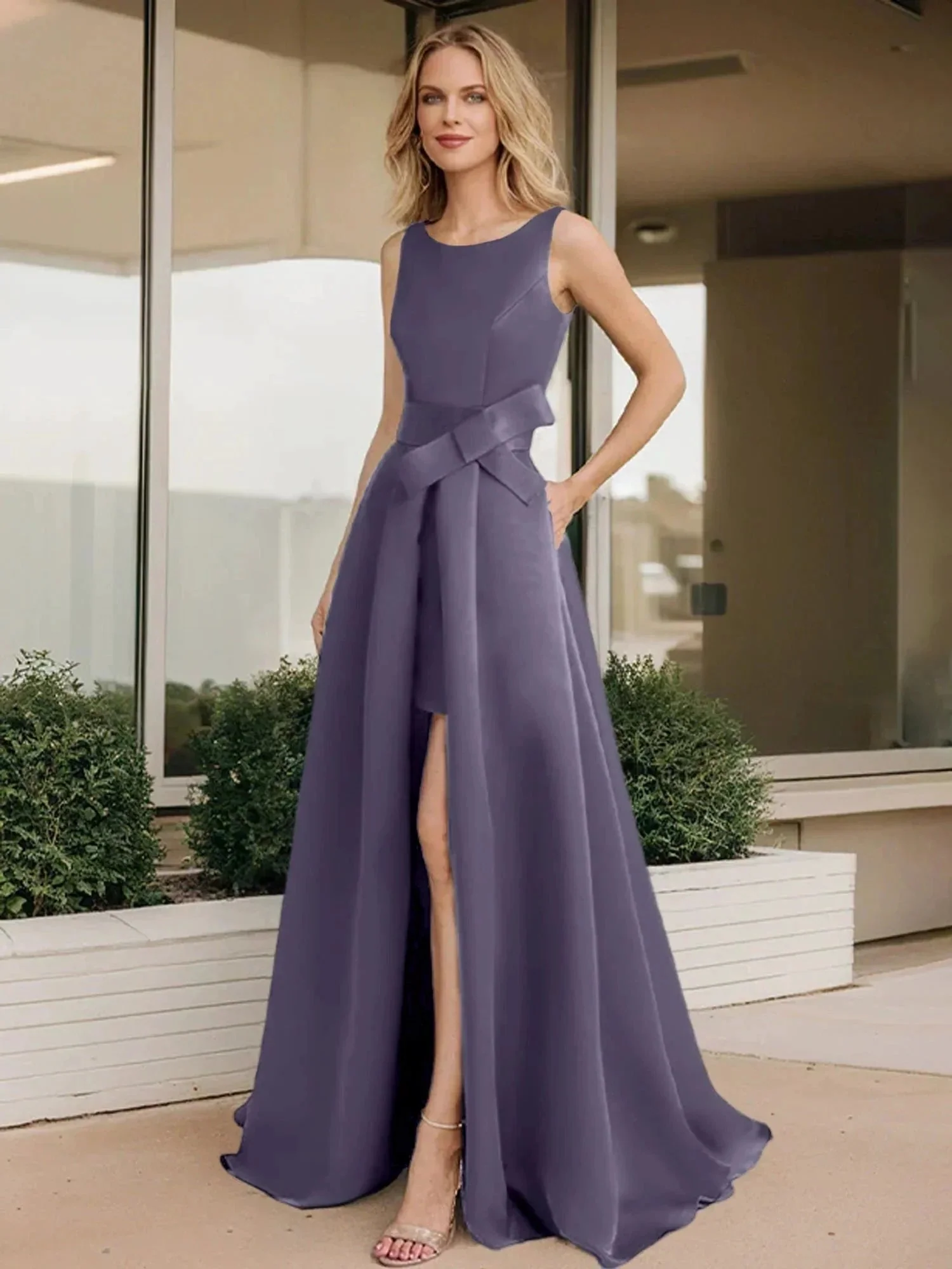 A-Line/Princess Scoop Mother of the Bride Dresses - Image 32