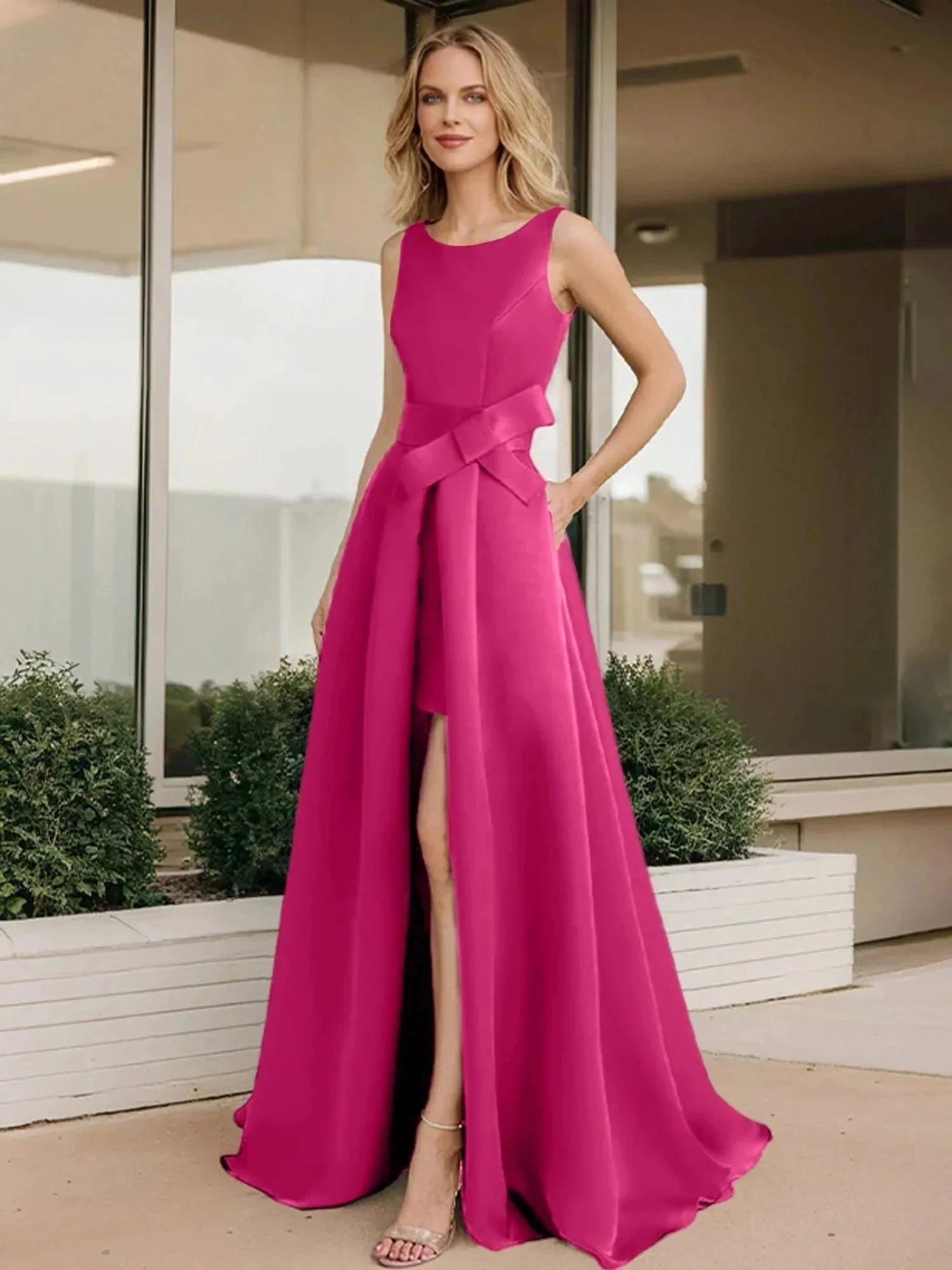 A-Line/Princess Scoop Mother of the Bride Dresses - Image 46