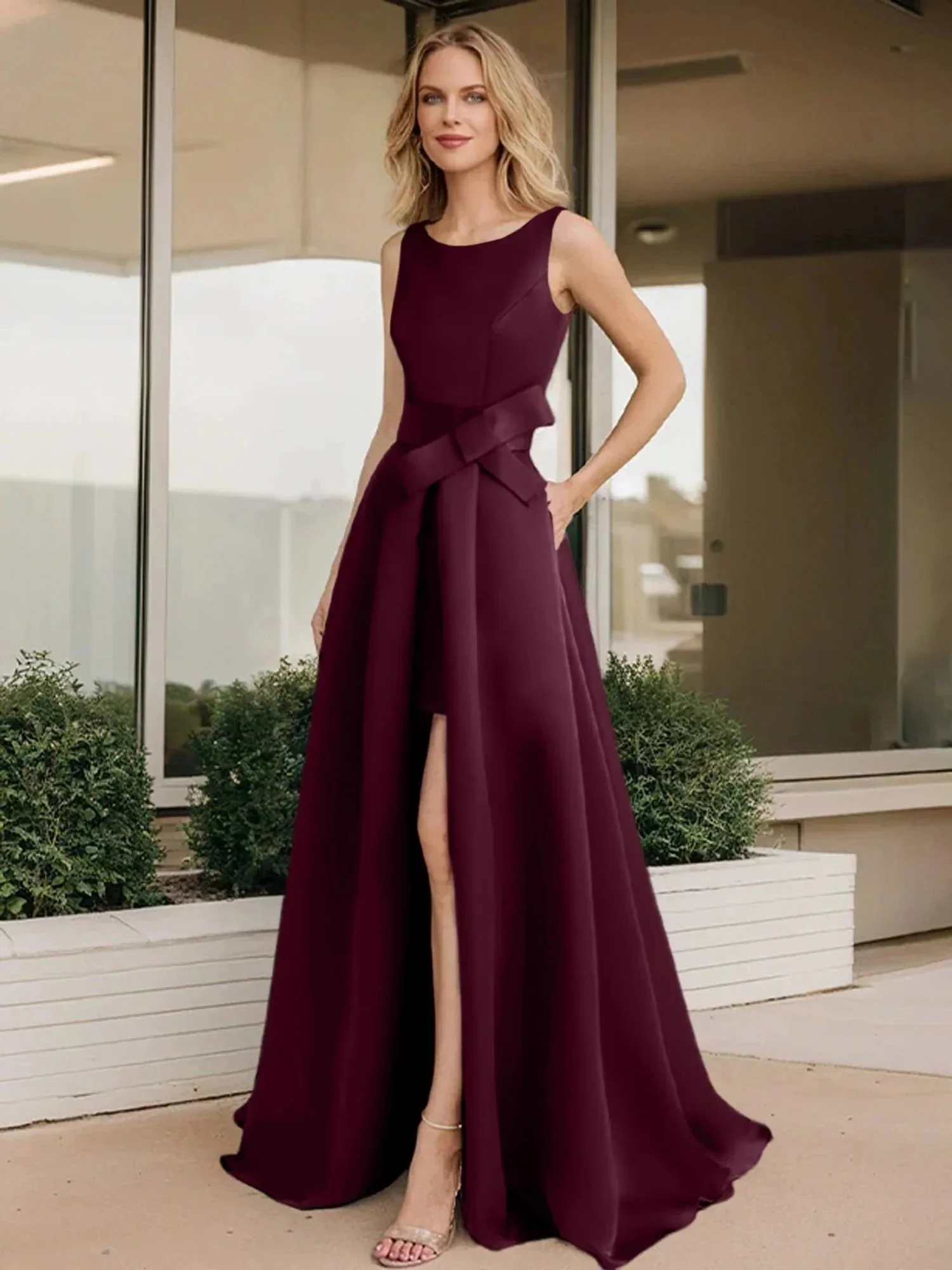 A-Line/Princess Scoop Mother of the Bride Dresses - Image 6