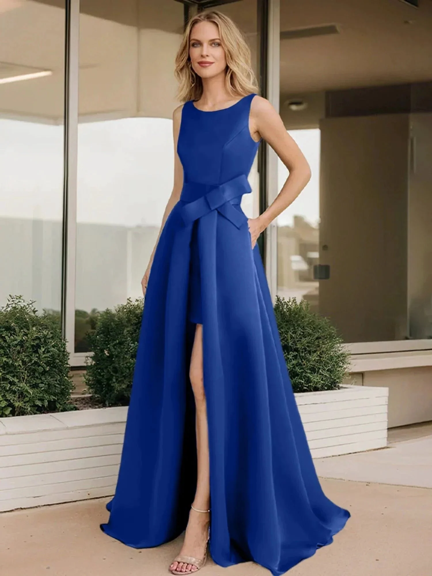 A-Line/Princess Scoop Mother of the Bride Dresses - Image 9
