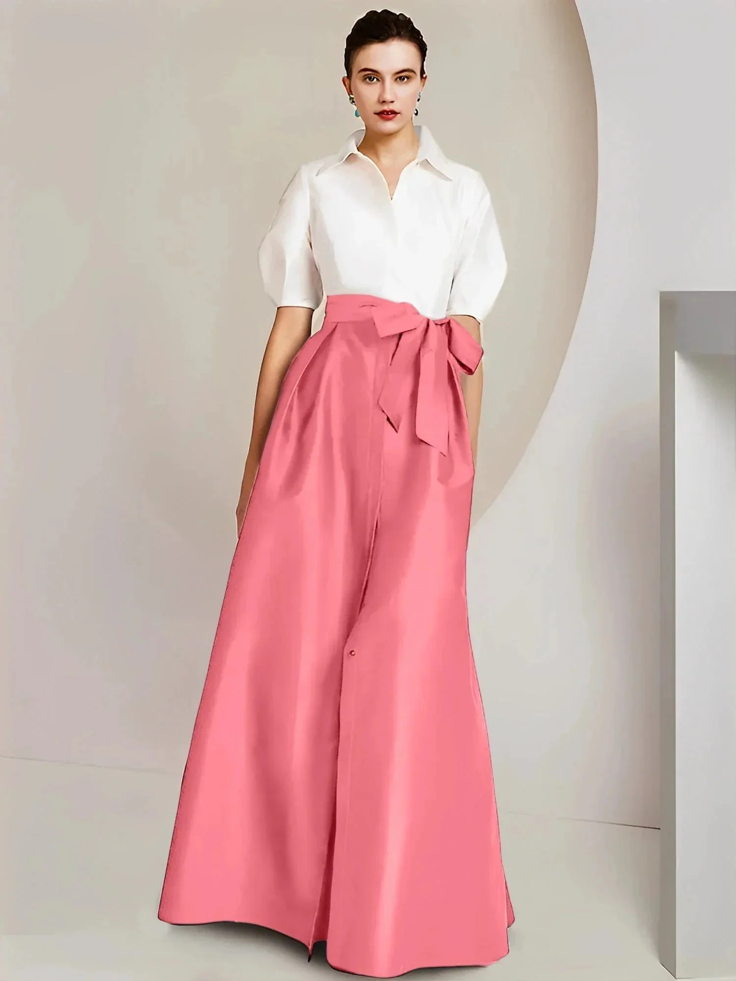 A-Line/Princess  Shirt Collar Short Sleeves 2 pieces Mother Of The Bride Dresses - Image 13