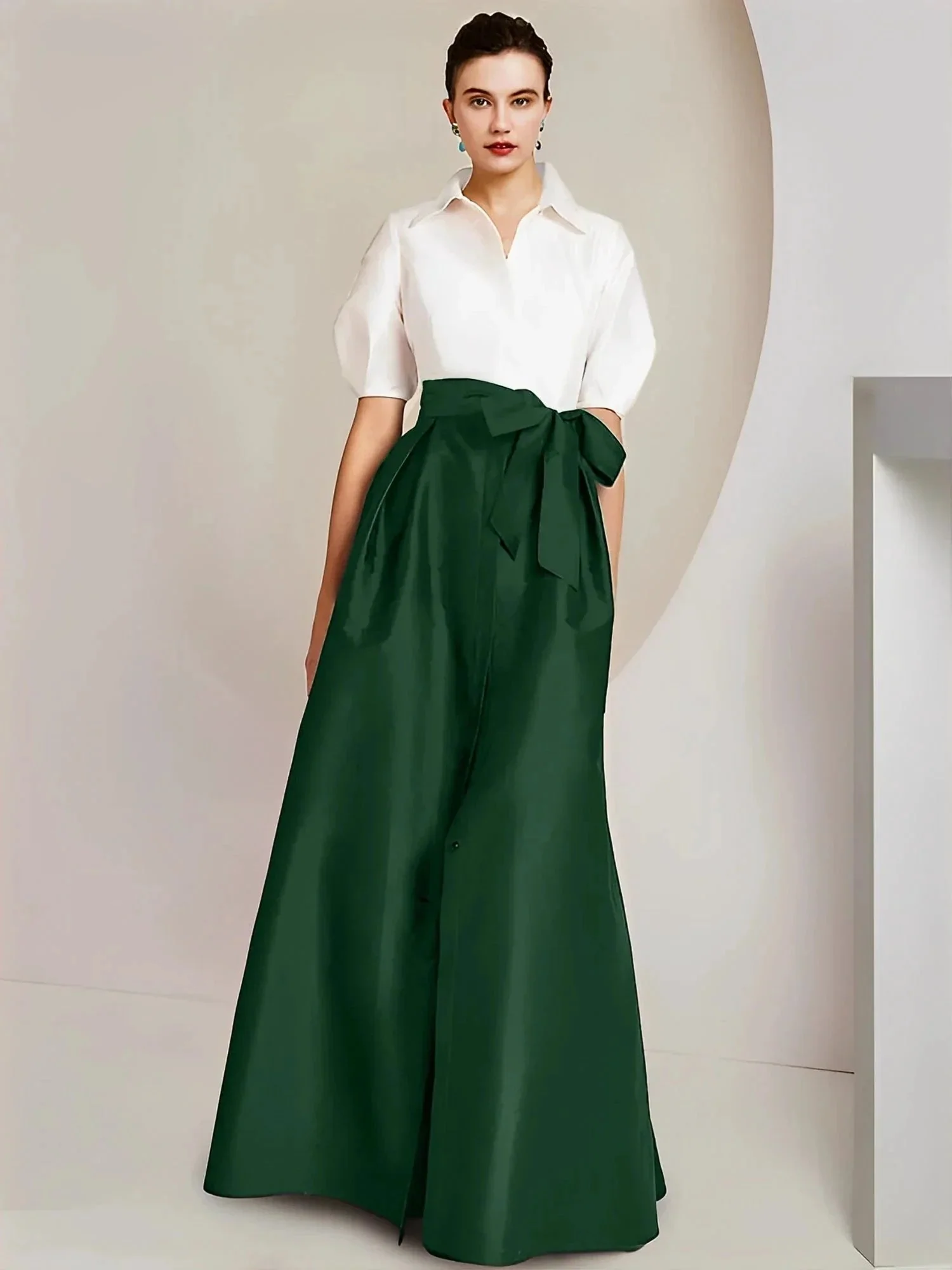 A-Line/Princess  Shirt Collar Short Sleeves 2 pieces Mother Of The Bride Dresses - Image 14