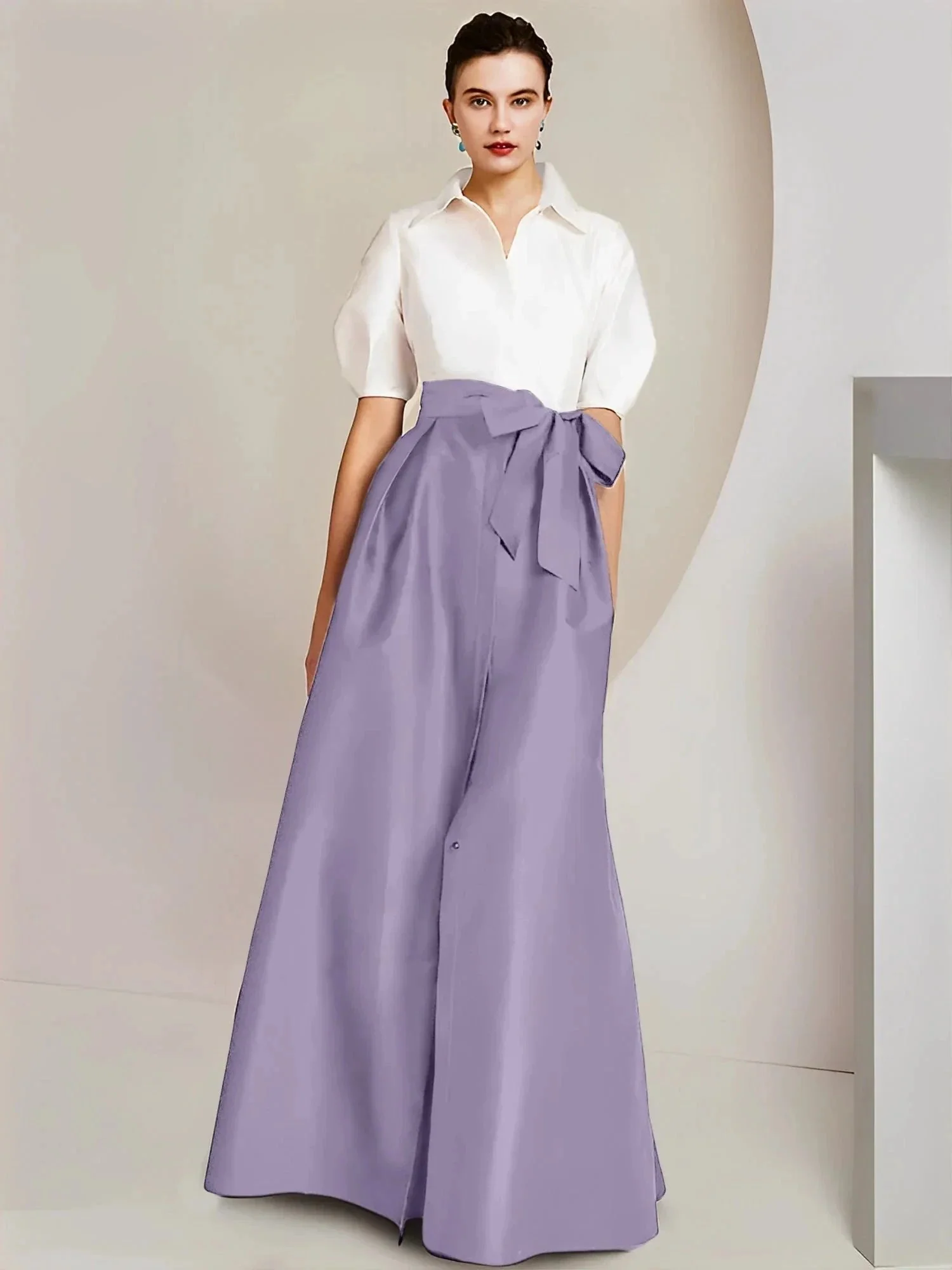 A-Line/Princess  Shirt Collar Short Sleeves 2 pieces Mother Of The Bride Dresses - Image 17