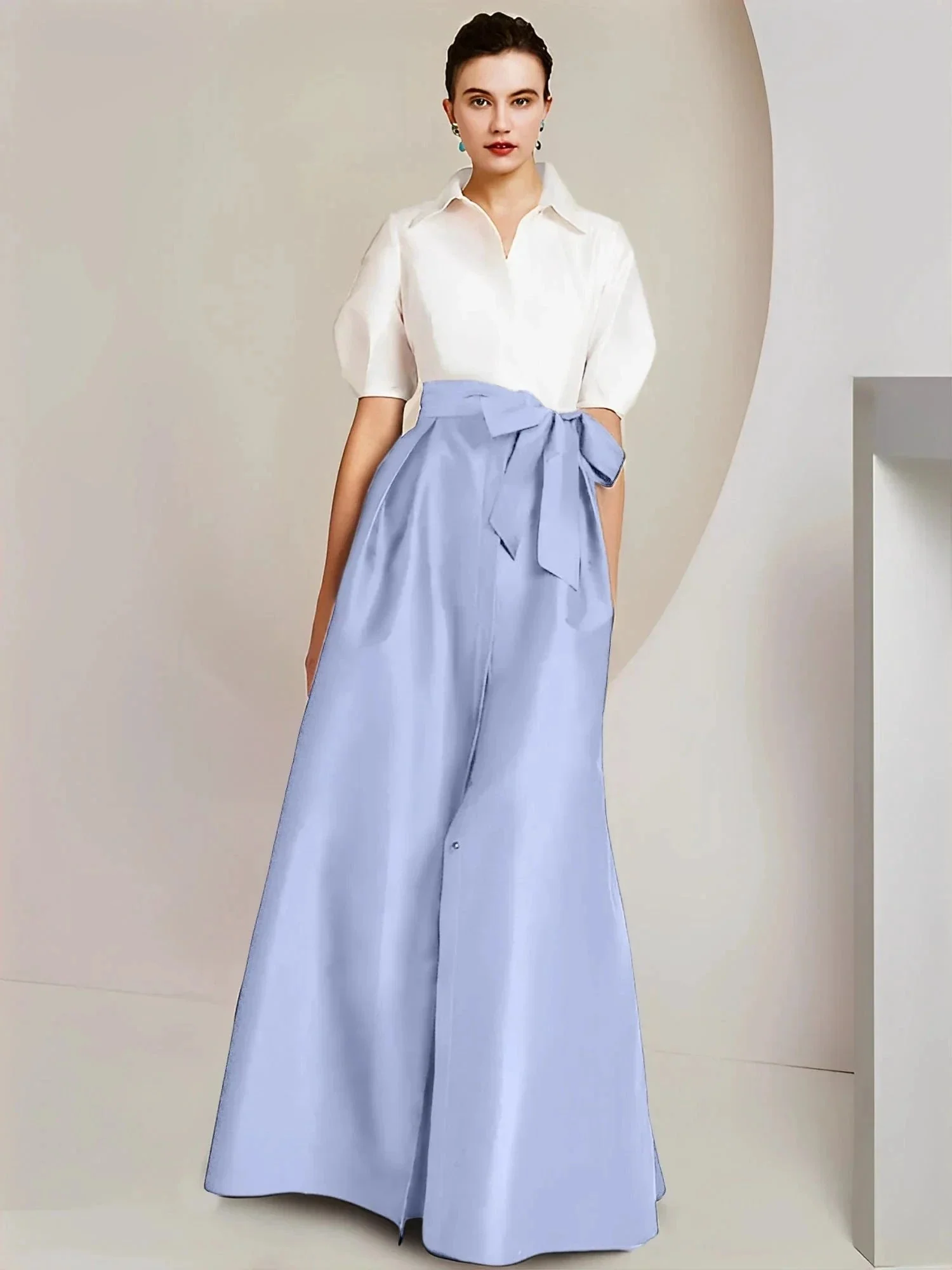 A-Line/Princess  Shirt Collar Short Sleeves 2 pieces Mother Of The Bride Dresses - Image 29