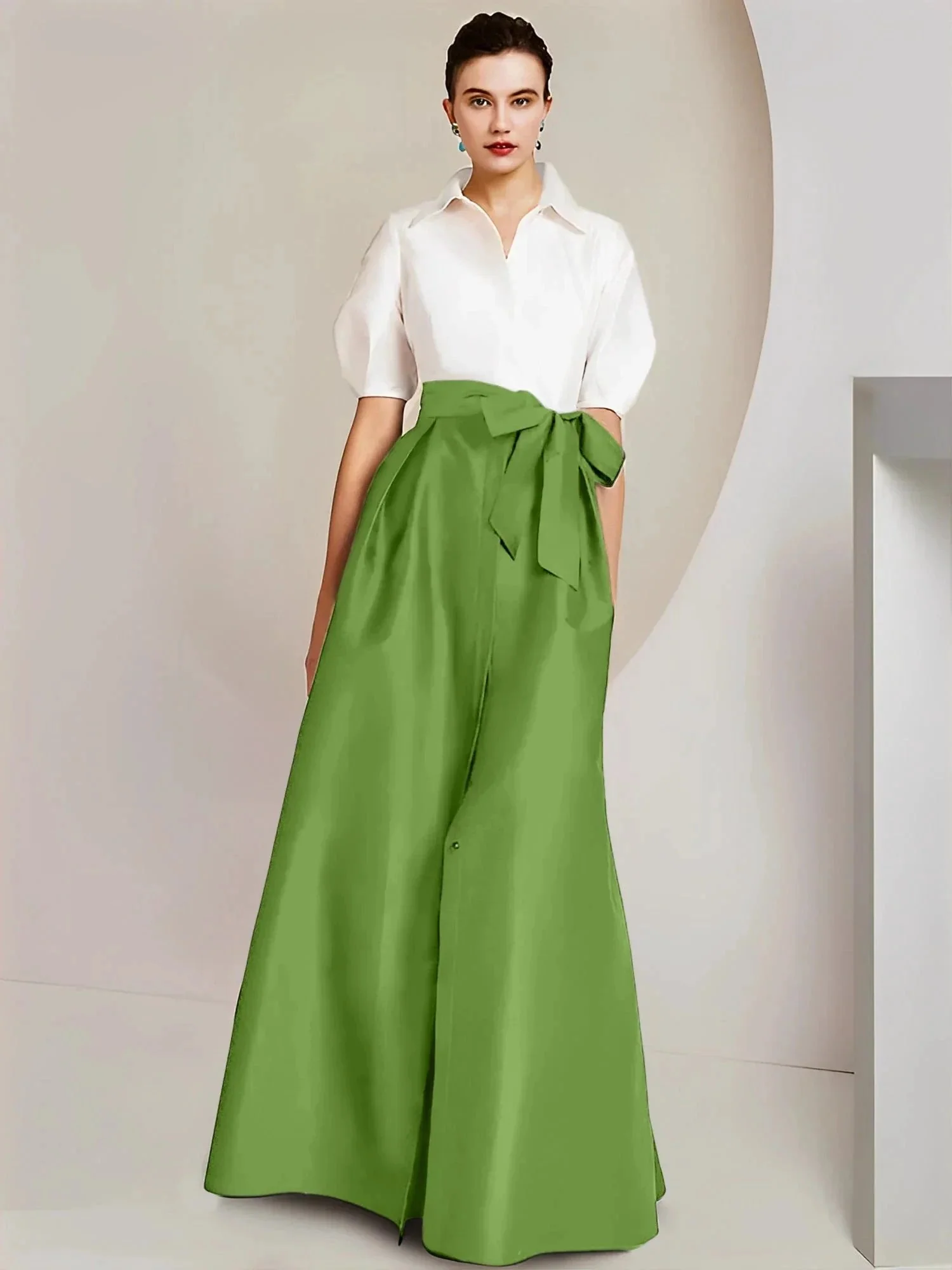 A-Line/Princess  Shirt Collar Short Sleeves 2 pieces Mother Of The Bride Dresses - Image 45