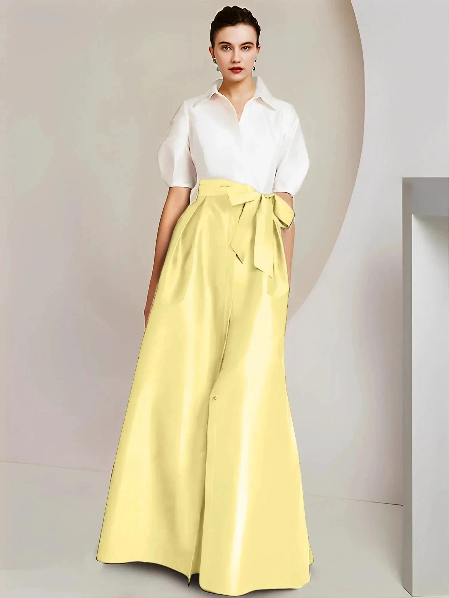 A-Line/Princess  Shirt Collar Short Sleeves 2 pieces Mother Of The Bride Dresses - Image 71