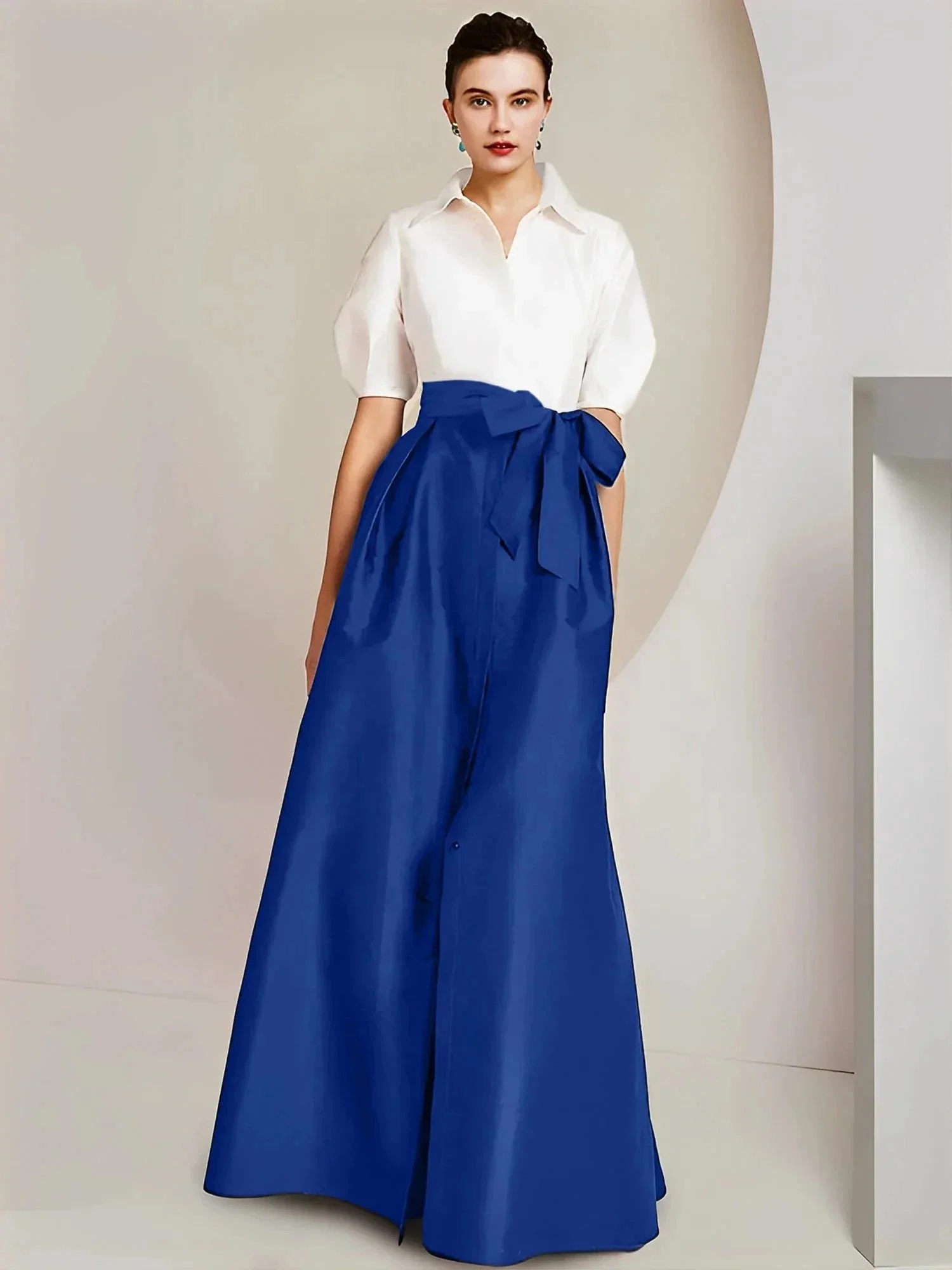 A-Line/Princess  Shirt Collar Short Sleeves 2 pieces Mother Of The Bride Dresses - Image 82