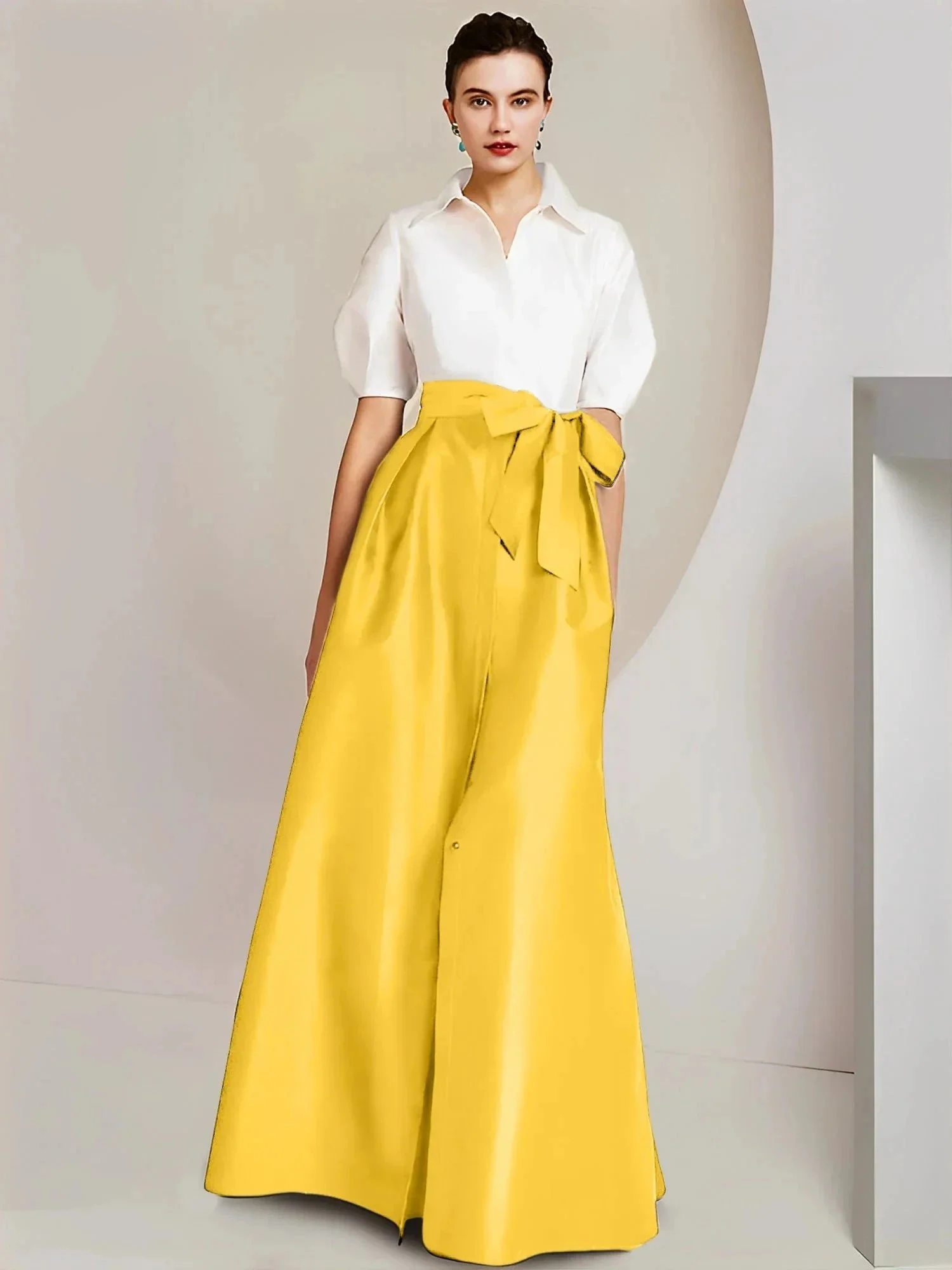 A-Line/Princess  Shirt Collar Short Sleeves 2 pieces Mother Of The Bride Dresses - Image 91