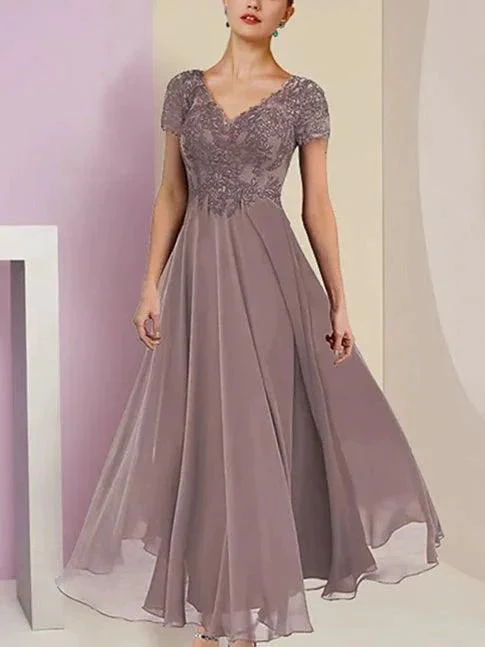 A-Line/Princess  Short Sleeves Jacket Dresses Mother Of The Bride Dresses - Image 4