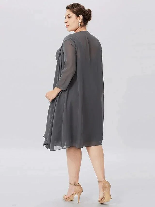 A-Line/Princess Spaghetti Straps Knee-Length Mother of the Bride Dresses - Image 2