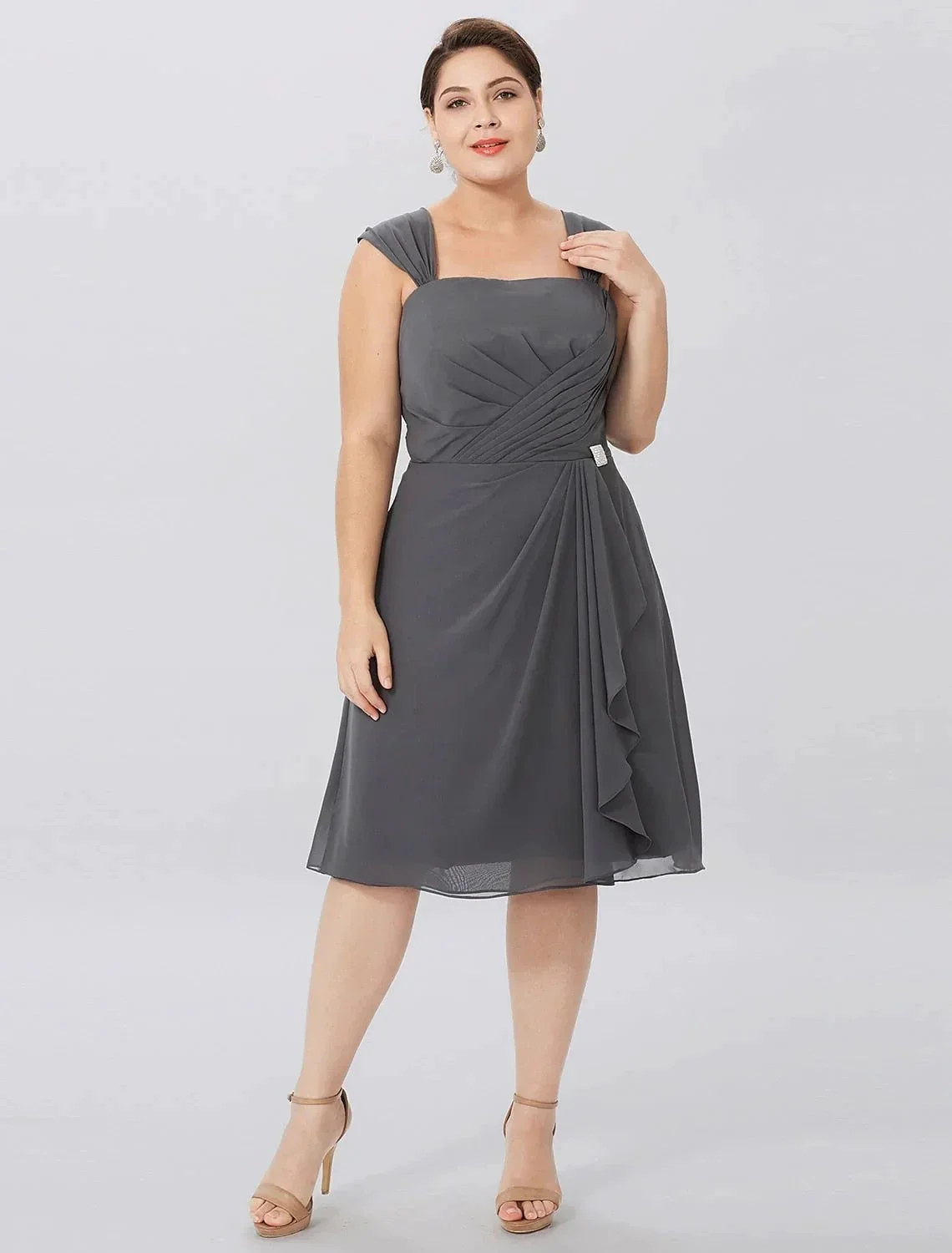 A-Line/Princess Spaghetti Straps Knee-Length Mother of the Bride Dresses - Image 3