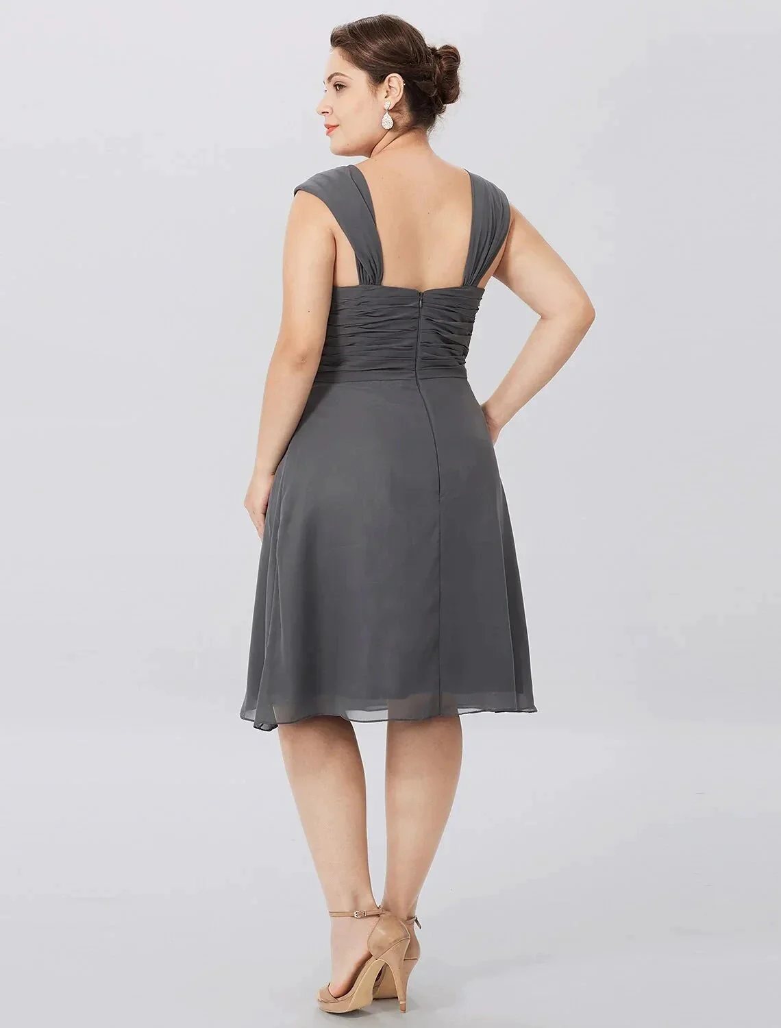 A-Line/Princess Spaghetti Straps Knee-Length Mother of the Bride Dresses - Image 4