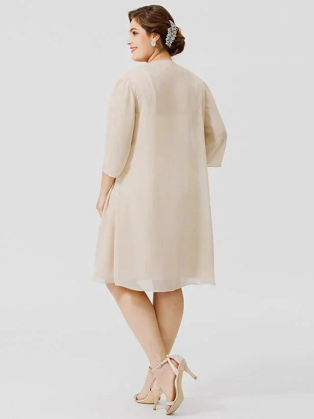 A-Line/Princess Spaghetti Straps Knee-Length Mother of the Bride Dresses - Image 2