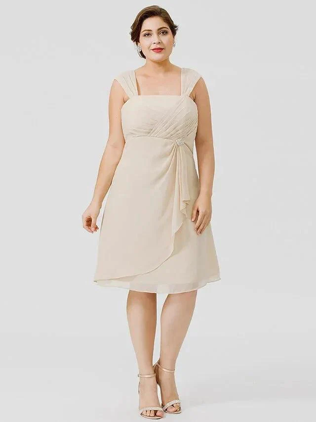 A-Line/Princess Spaghetti Straps Knee-Length Mother of the Bride Dresses - Image 3