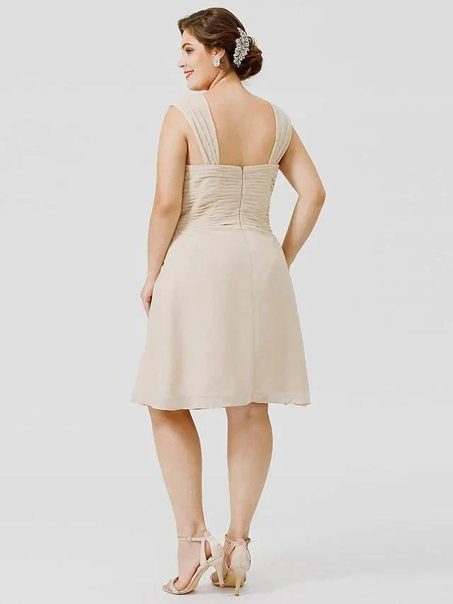 A-Line/Princess Spaghetti Straps Knee-Length Mother of the Bride Dresses - Image 4