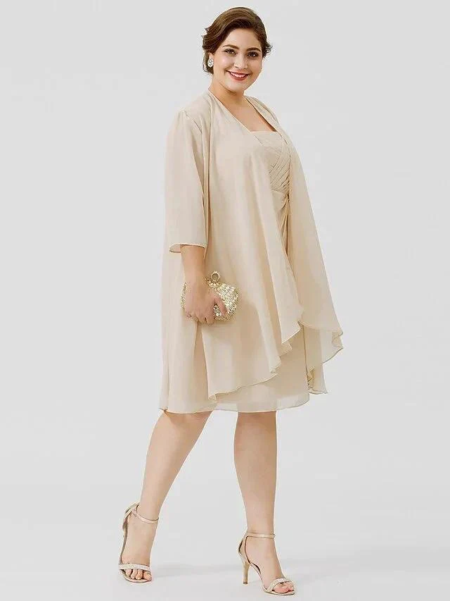 A-Line/Princess Spaghetti Straps Knee-Length Mother of the Bride Dresses - Image 5
