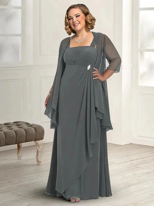 A-Line/Princess Spaghetti Straps Mother of the Bride Dresses with Jacket - Image 5