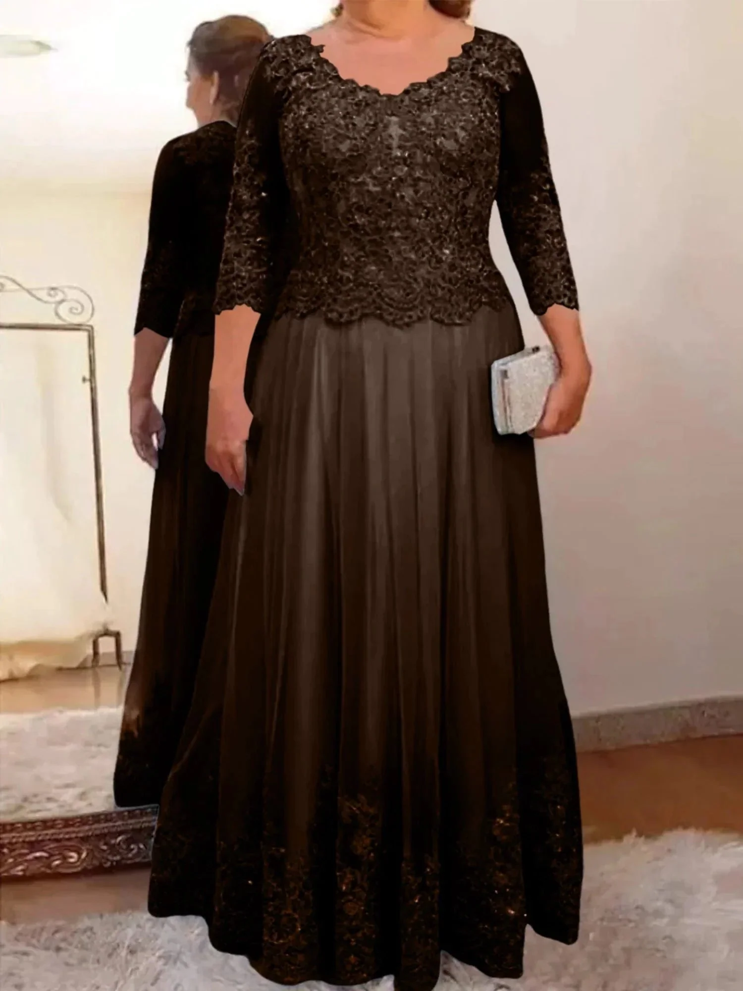 A-Line/Princess Tulle Mother of the Bride Dresses with Applique - Image 16