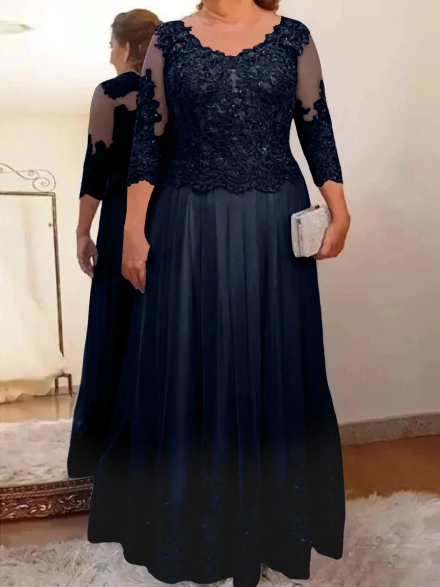 A-Line/Princess Tulle Mother of the Bride Dresses with Applique - Image 19