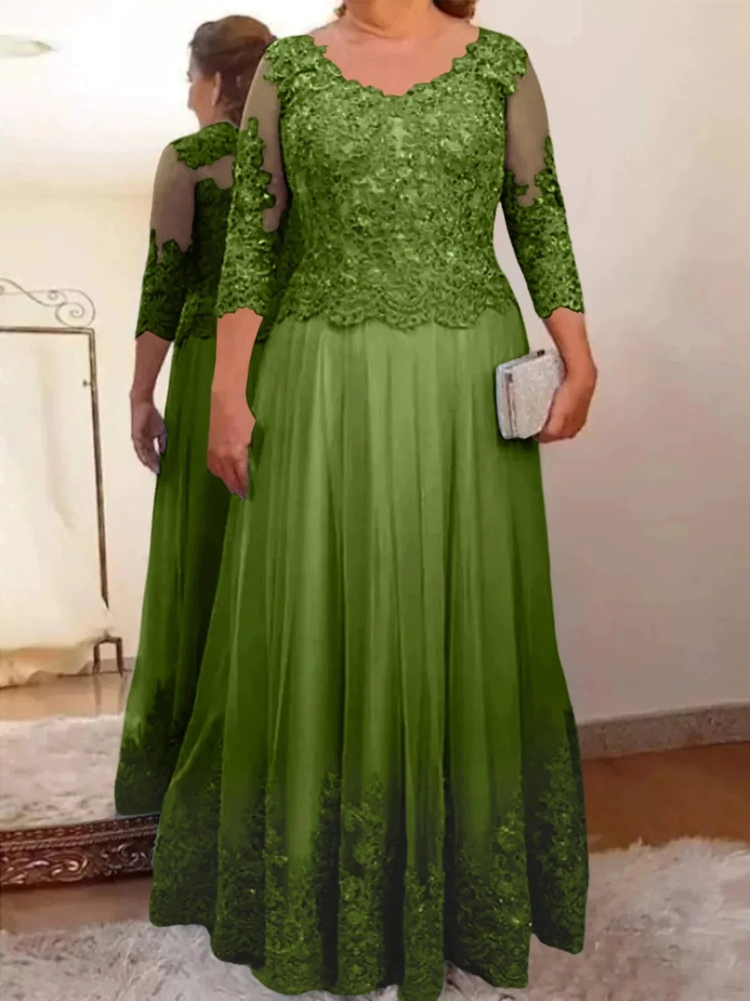 A-Line/Princess Tulle Mother of the Bride Dresses with Applique - Image 22