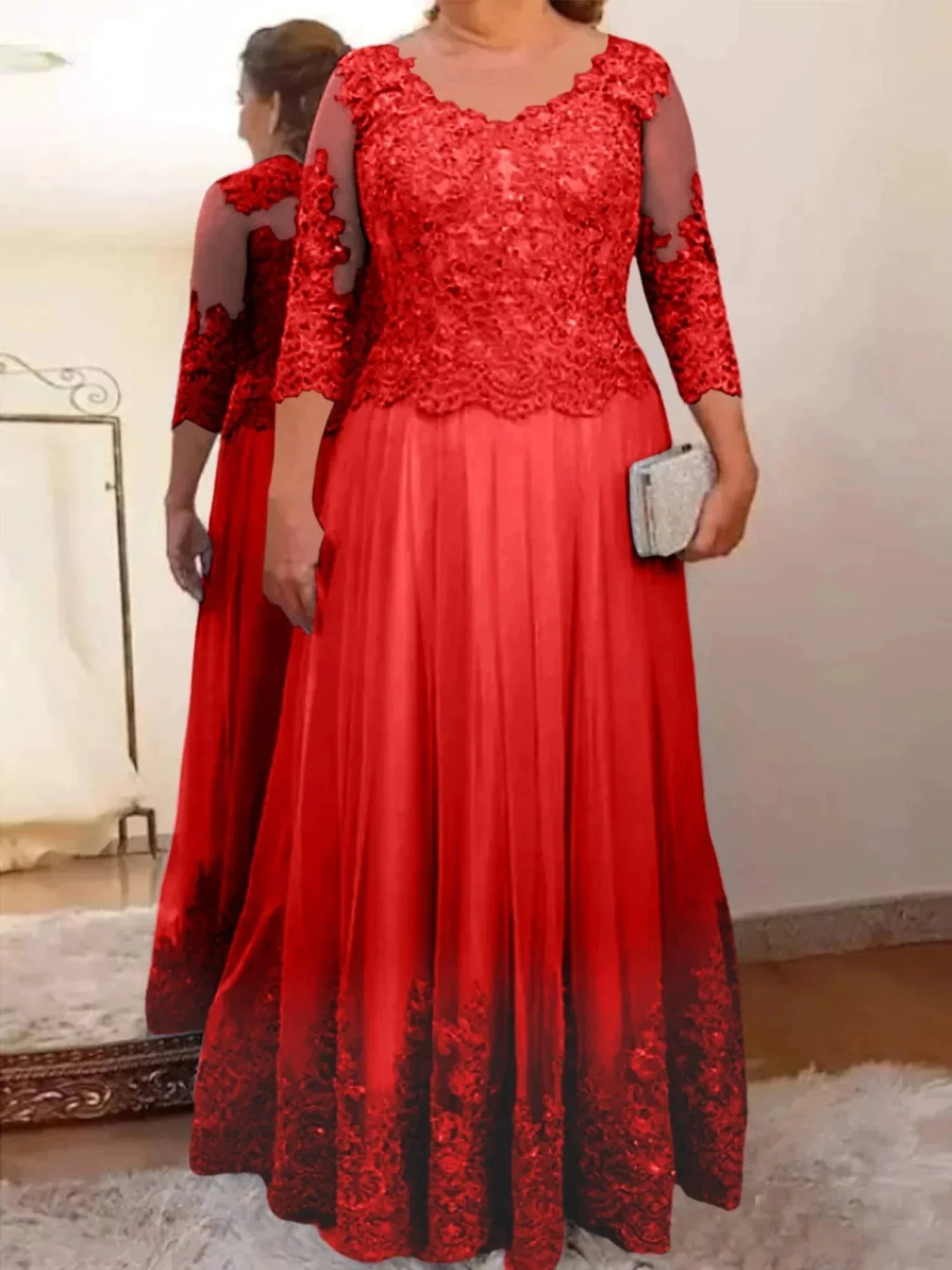 A-Line/Princess Tulle Mother of the Bride Dresses with Applique - Image 27