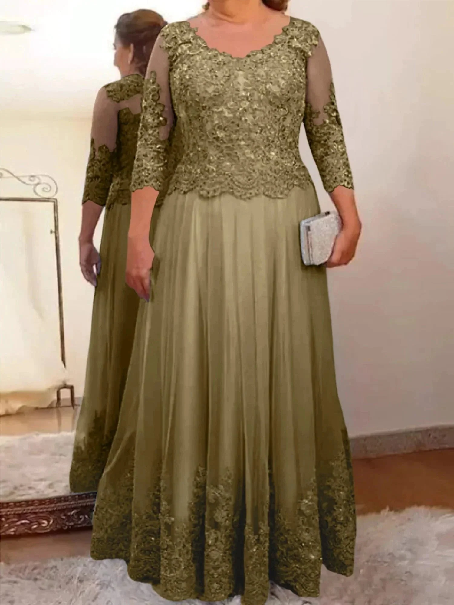 A-Line/Princess Tulle Mother of the Bride Dresses with Applique - Image 36