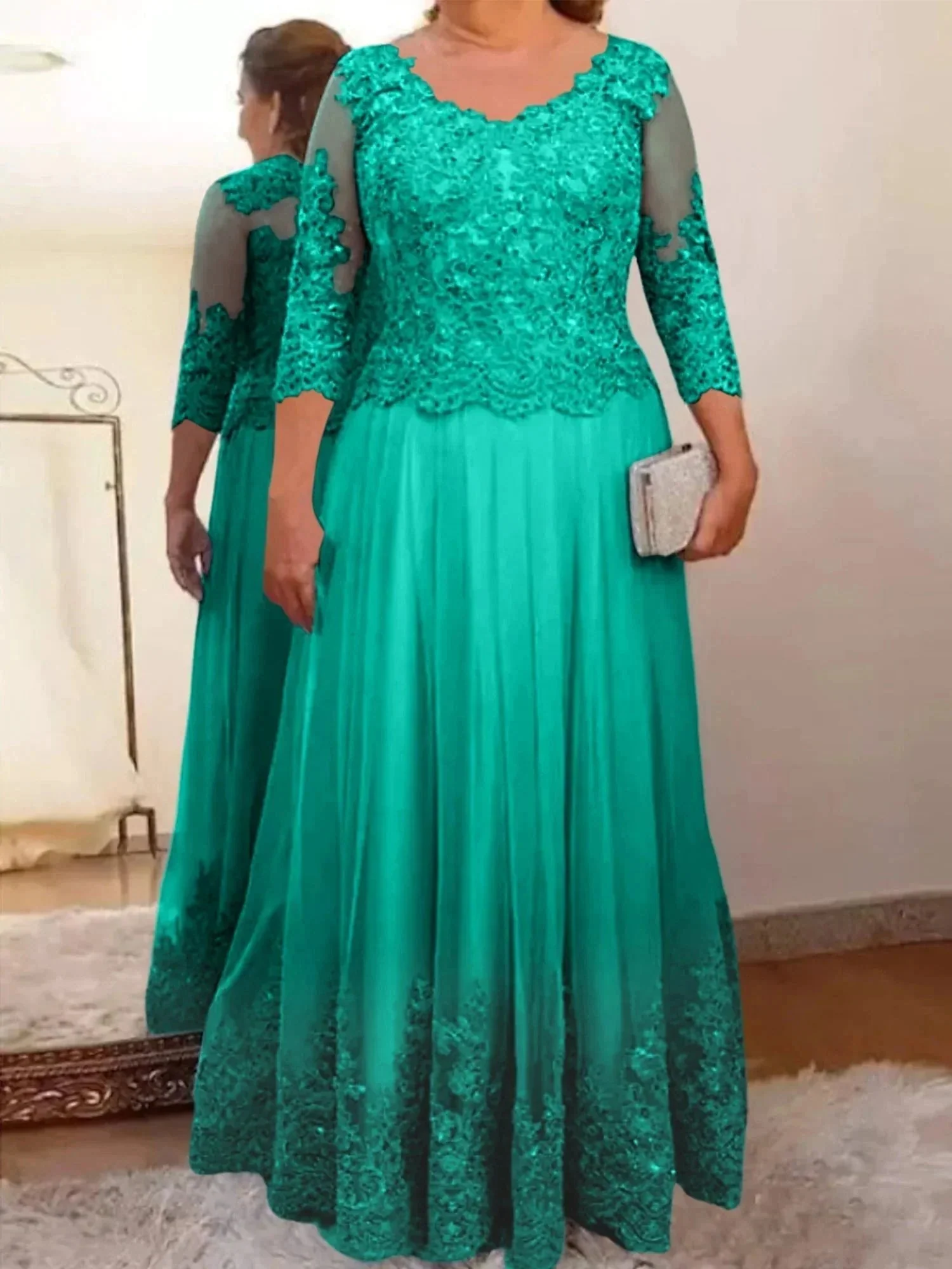 A-Line/Princess Tulle Mother of the Bride Dresses with Applique - Image 38