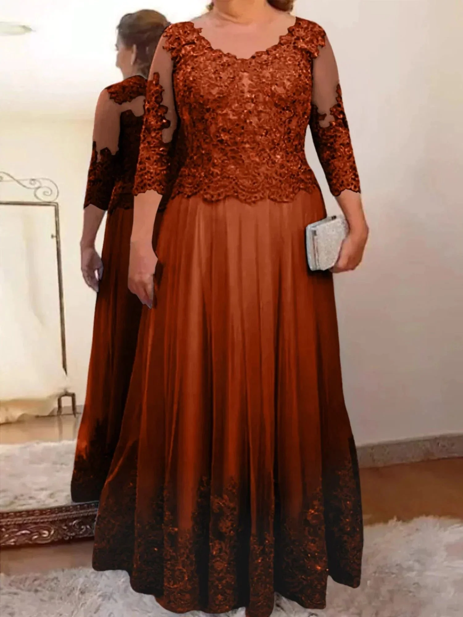A-Line/Princess Tulle Mother of the Bride Dresses with Applique - Image 44