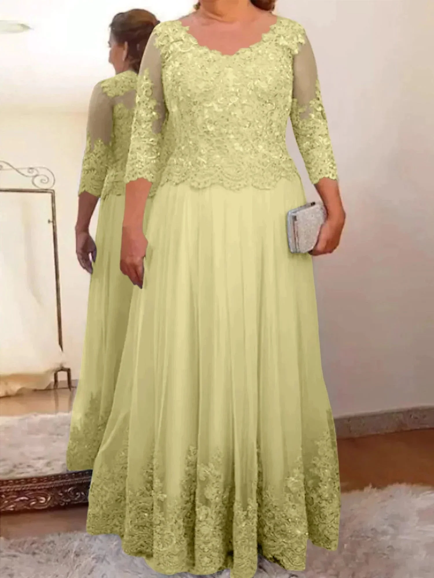 A-Line/Princess Tulle Mother of the Bride Dresses with Applique - Image 45