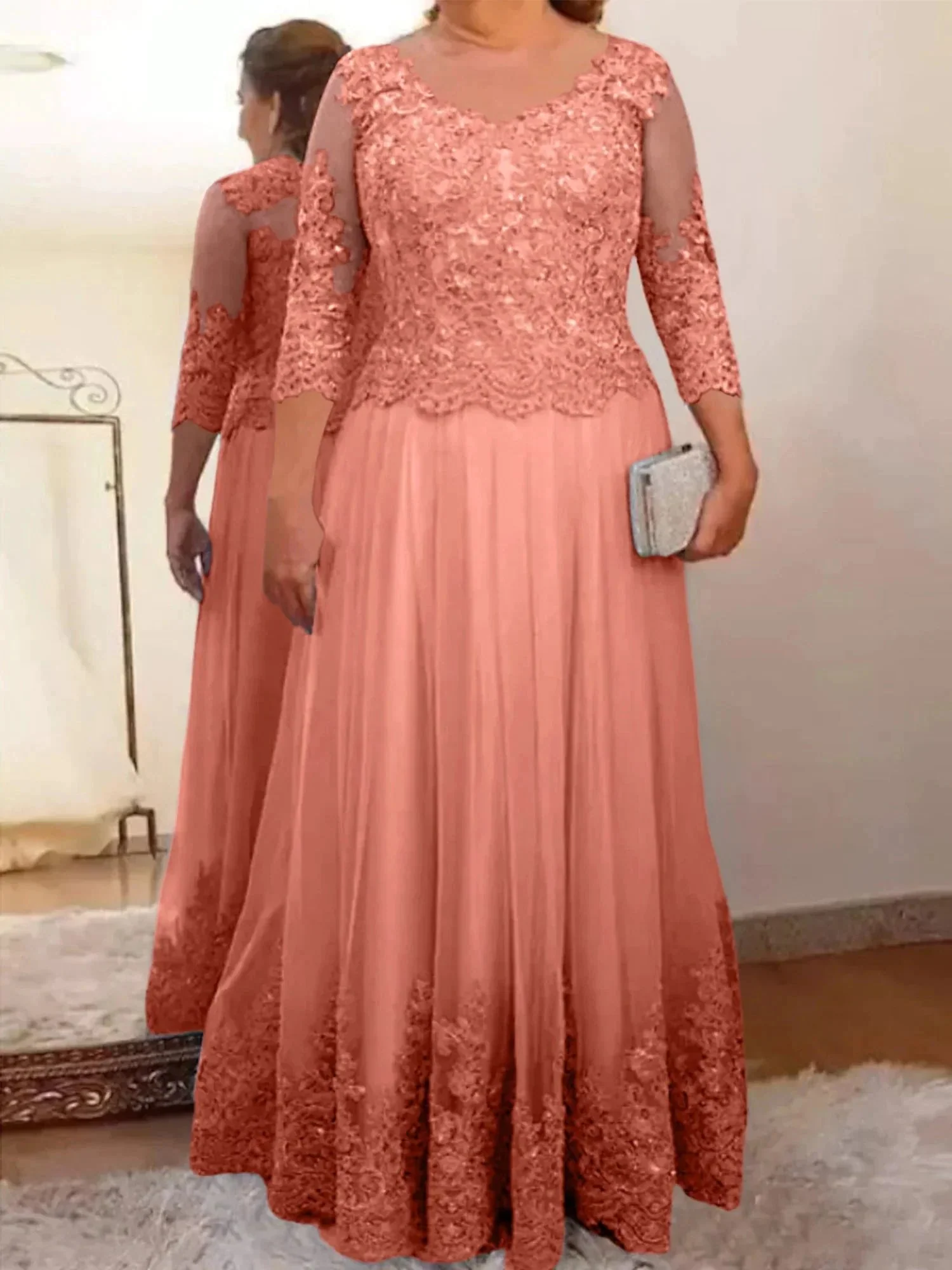 A-Line/Princess Tulle Mother of the Bride Dresses with Applique - Image 47