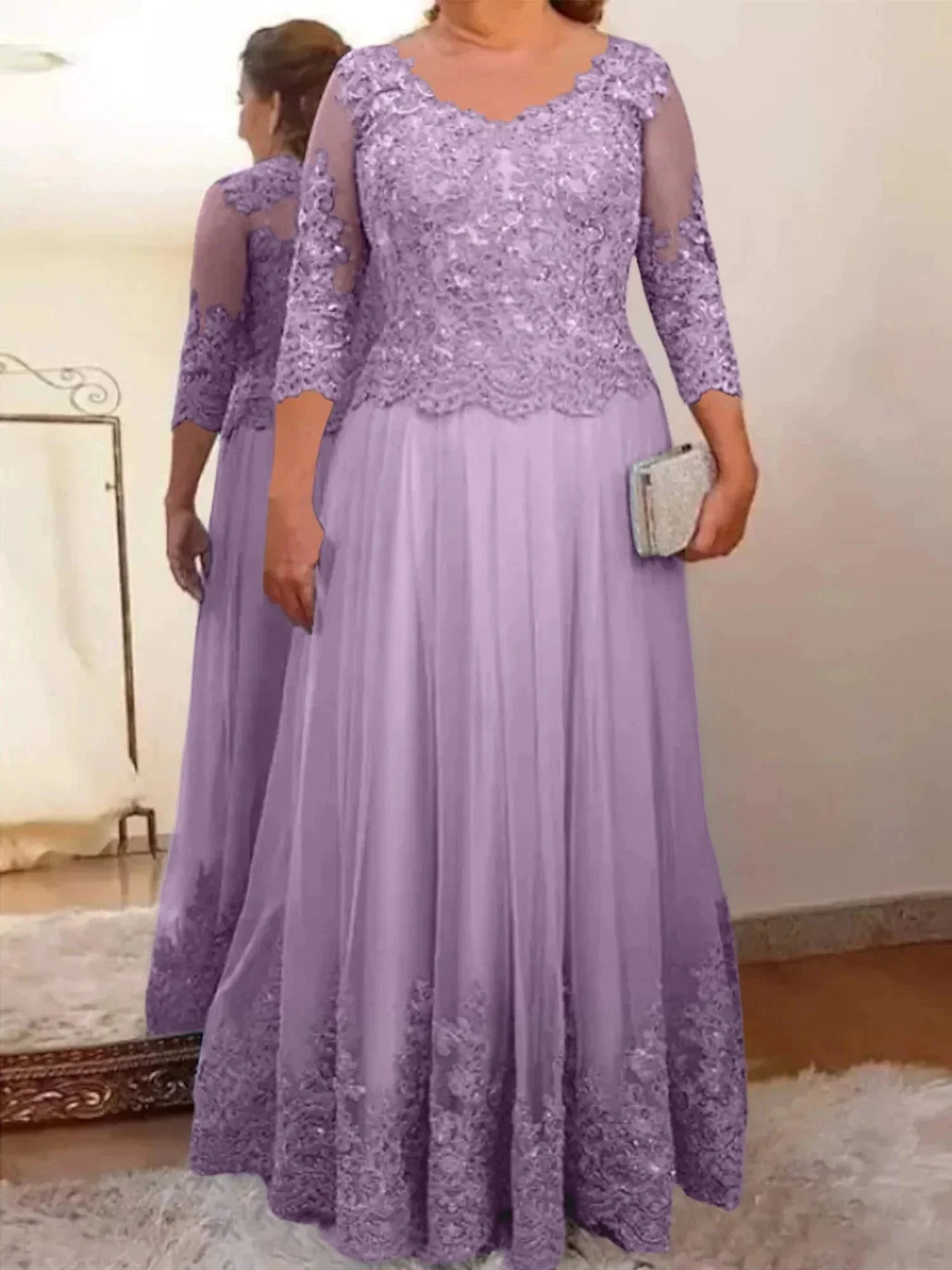A-Line/Princess Tulle Mother of the Bride Dresses with Applique - Image 50