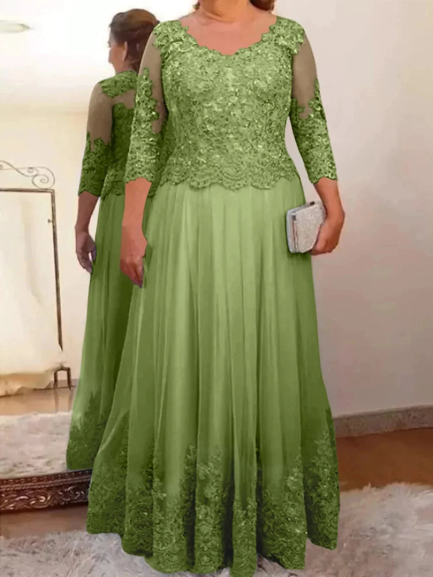 A-Line/Princess Tulle Mother of the Bride Dresses with Applique - Image 52