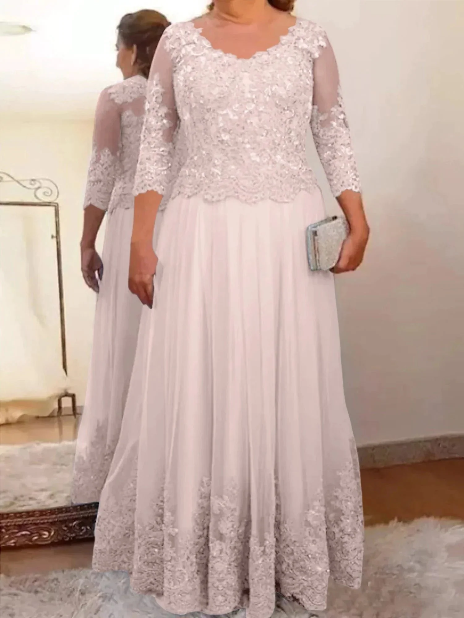 A-Line/Princess Tulle Mother of the Bride Dresses with Applique - Image 63