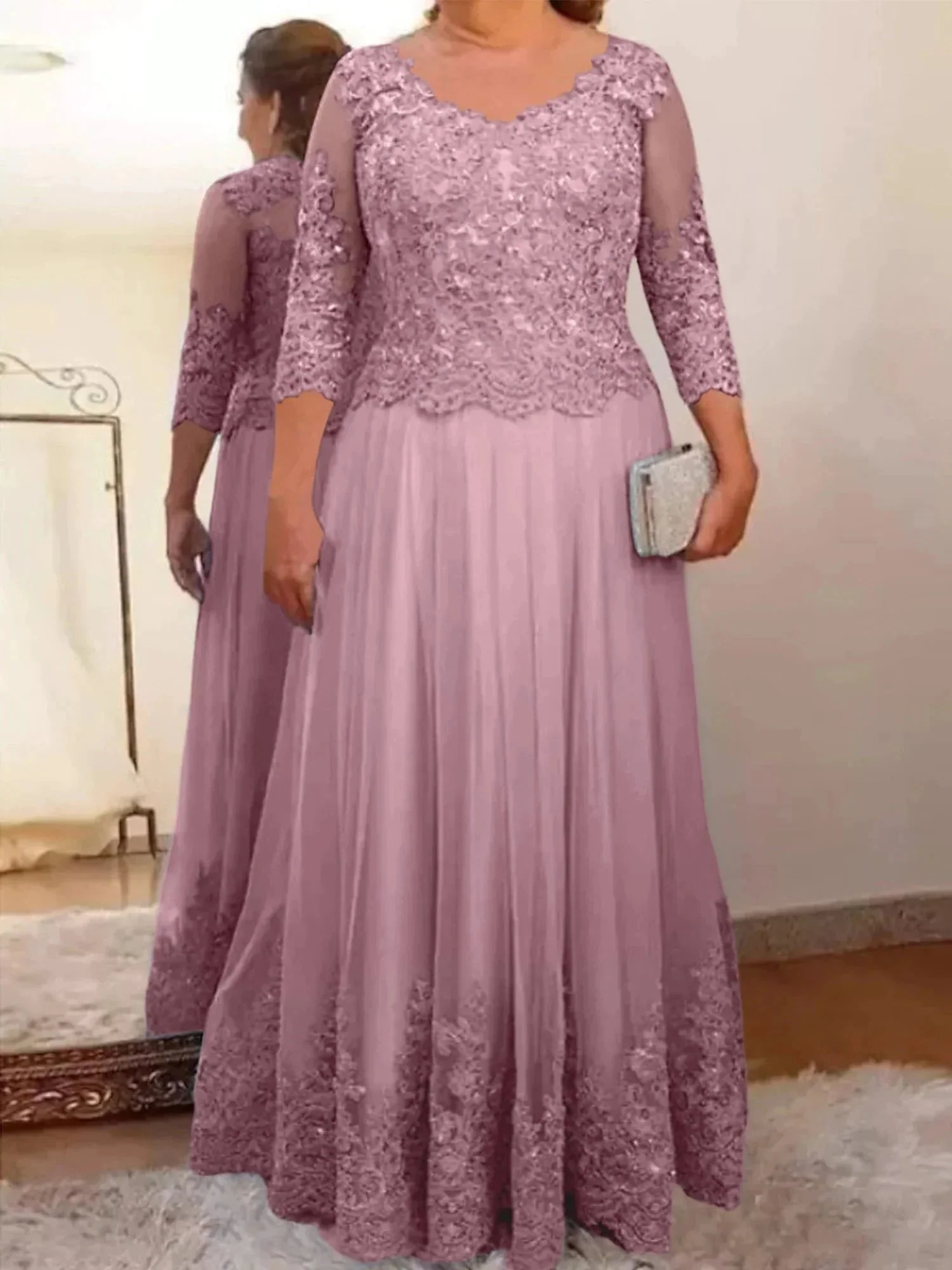 A-Line/Princess Tulle Mother of the Bride Dresses with Applique - Image 68