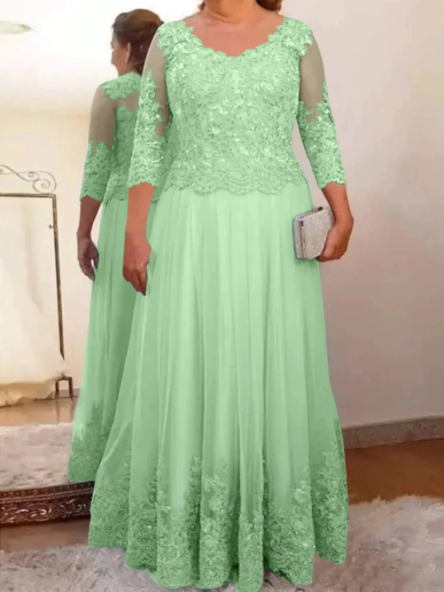 A-Line/Princess Tulle Mother of the Bride Dresses with Applique - Image 69