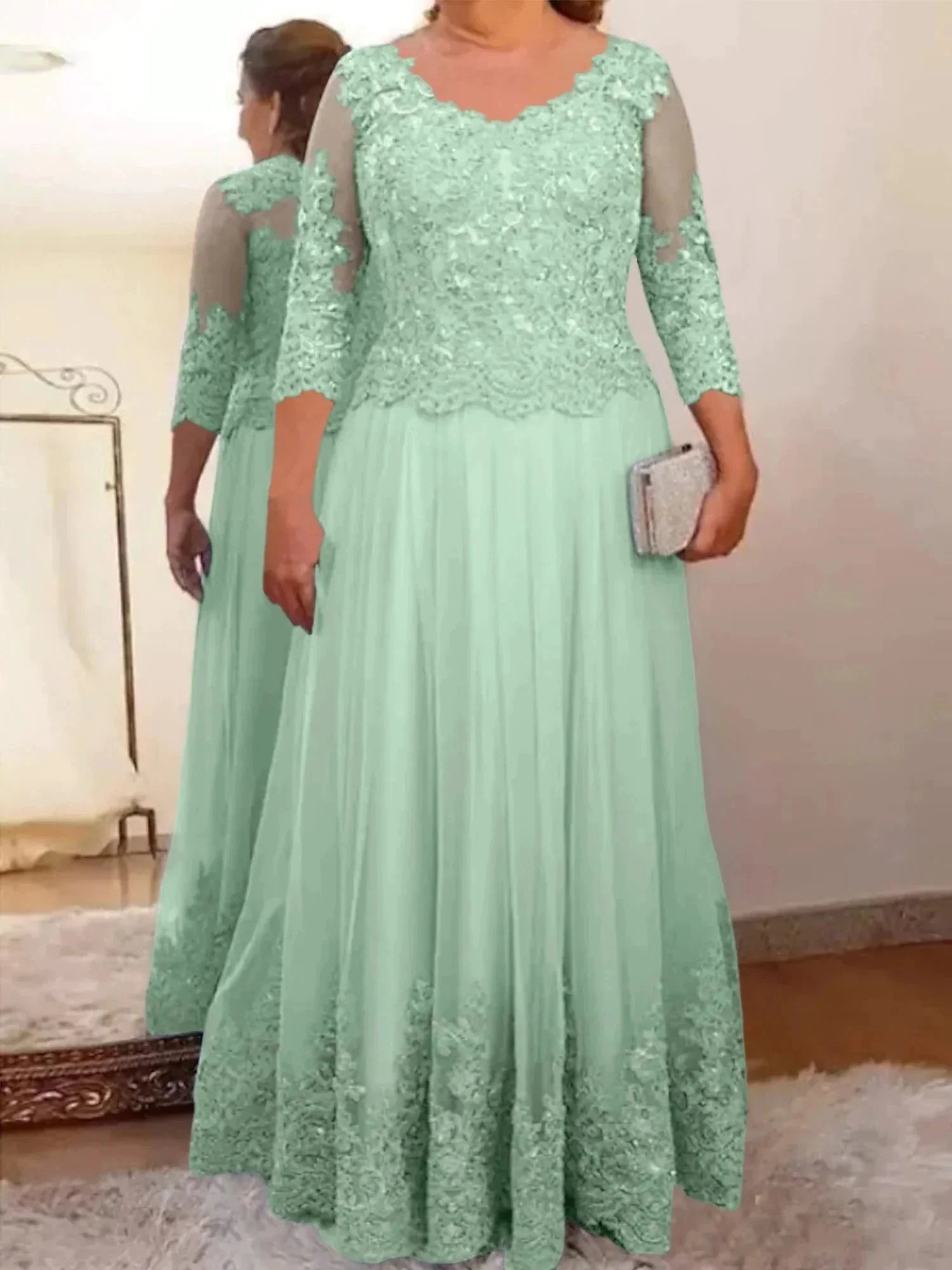 A-Line/Princess Tulle Mother of the Bride Dresses with Applique - Image 70