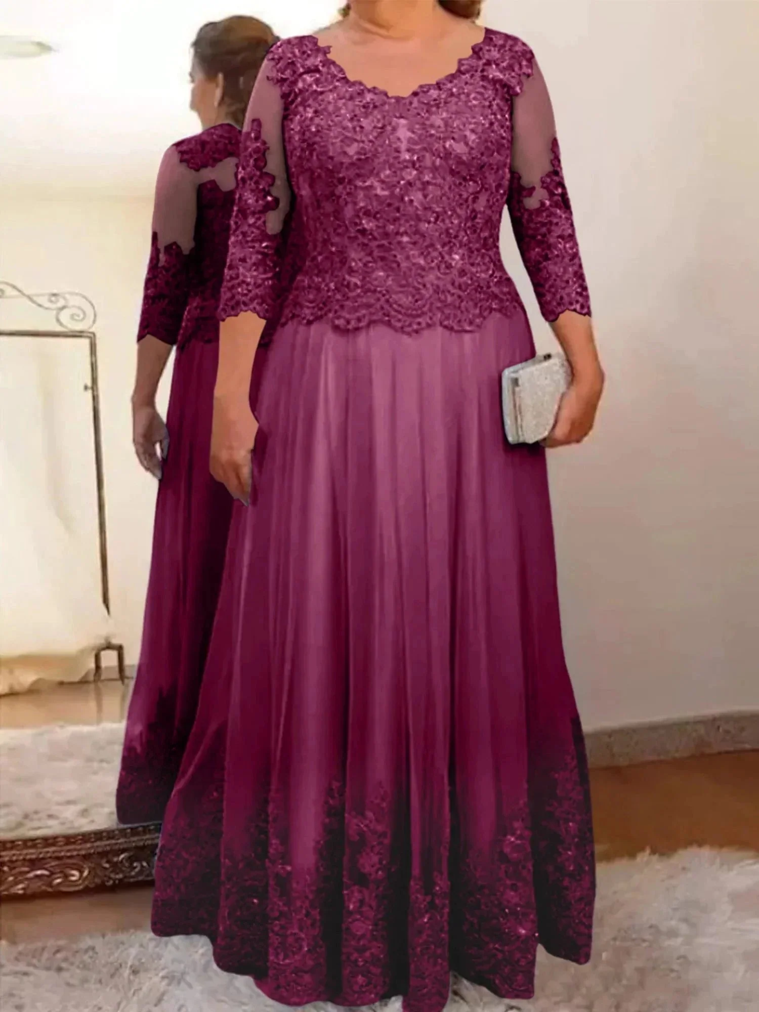A-Line/Princess Tulle Mother of the Bride Dresses with Applique - Image 71
