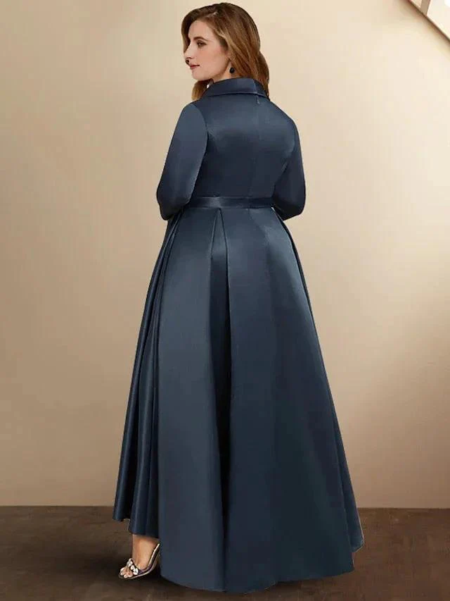A-Line/Princess V-Neck Asymmetrical Mother of the Bride Dresses - Image 2