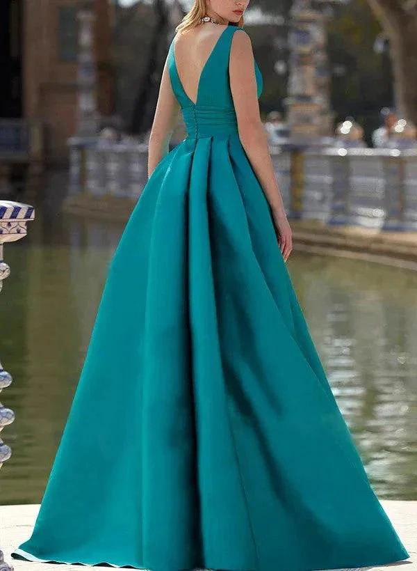 A-Line/Princess V-Neck Sleeveless Mother Of The Bride Dresses - Image 2