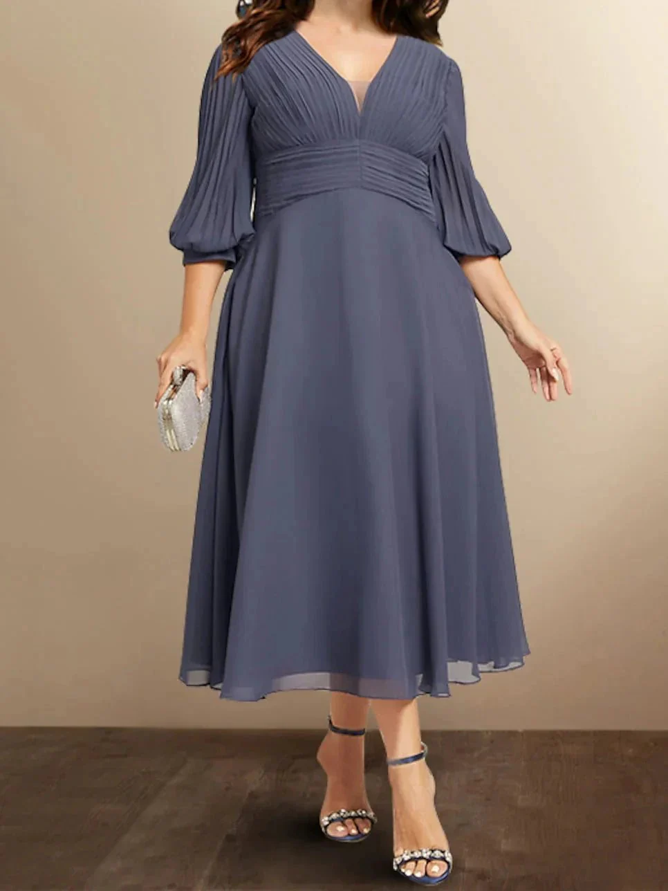 A-Line/Princess V-Neck Mother of the Bride Dresses - Image 3