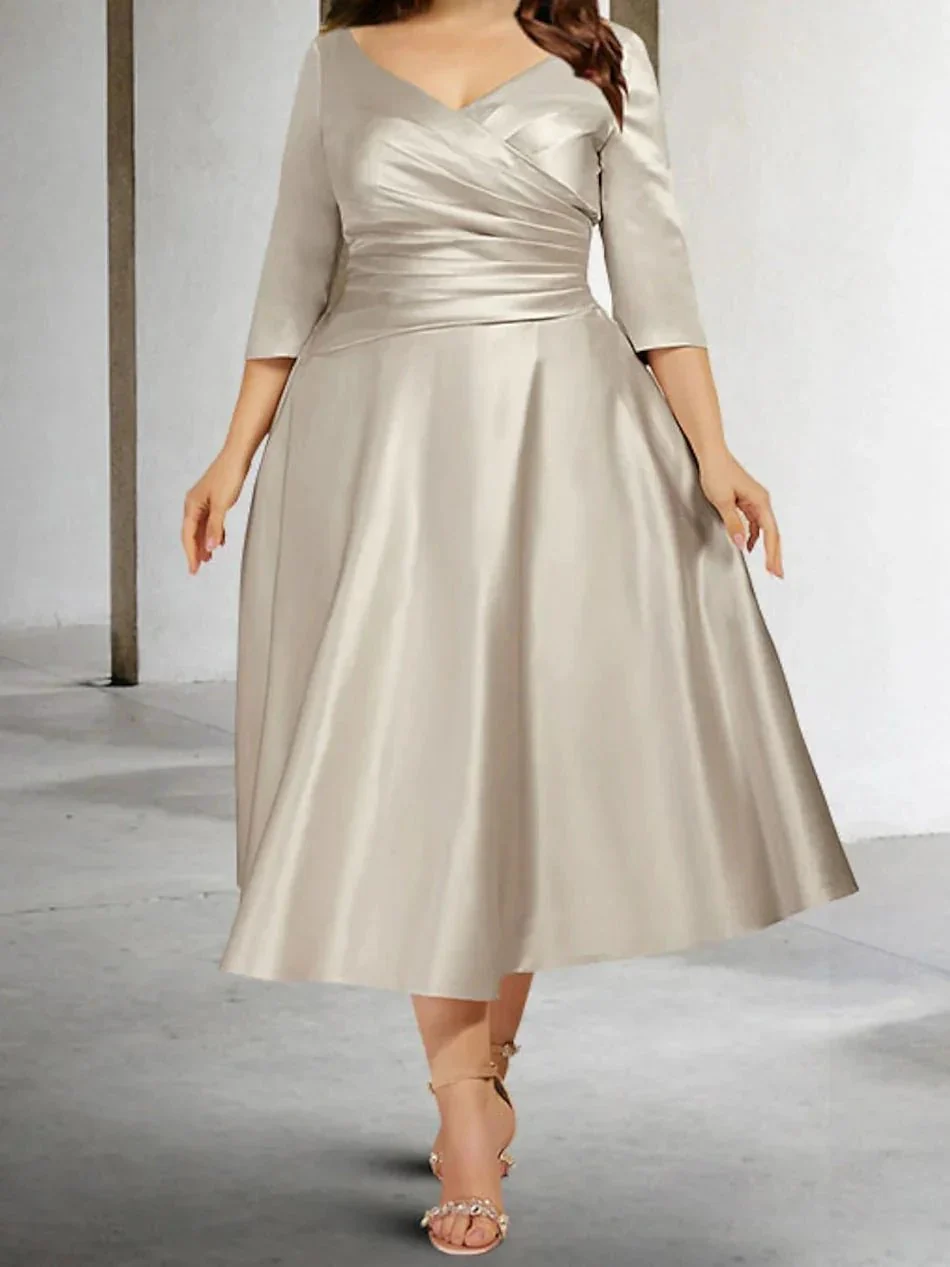 A-Line/Princess V-Neck Mother of the Bride Dresses - Image 3