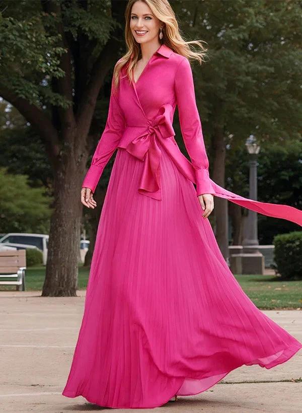 A-Line/Princess V-Neck Mother of the Bride Dresses - Image 3