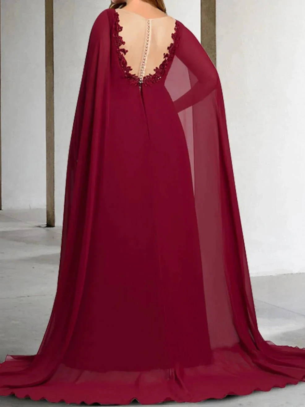 A-Line/Princess V-Neck Mother of the Bride Dresses with Applique - Image 2